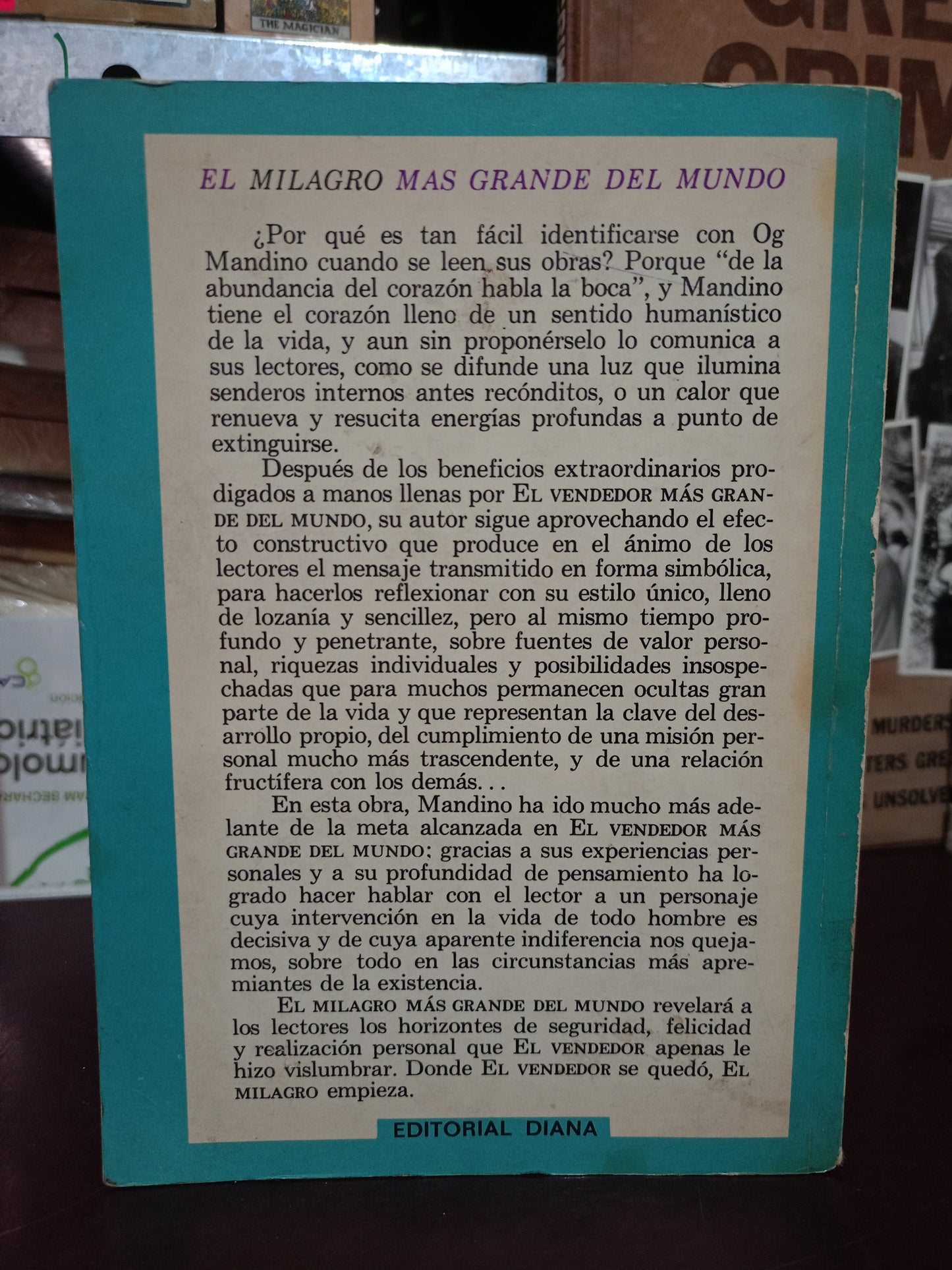 EL MILAGRO MÁS GRANDE DEL MUNDO POR OG MANDINO USADO SUPERACIÓN PERSONAL LITERARIO 305