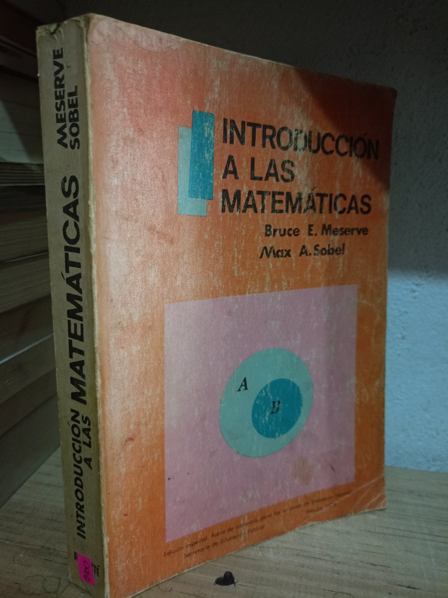INTRODUCCION A LAS MATEMÁTICAS POR BRUCE E.MESERVE MAX A.SOBEL USADO MATE LITERARIO 305