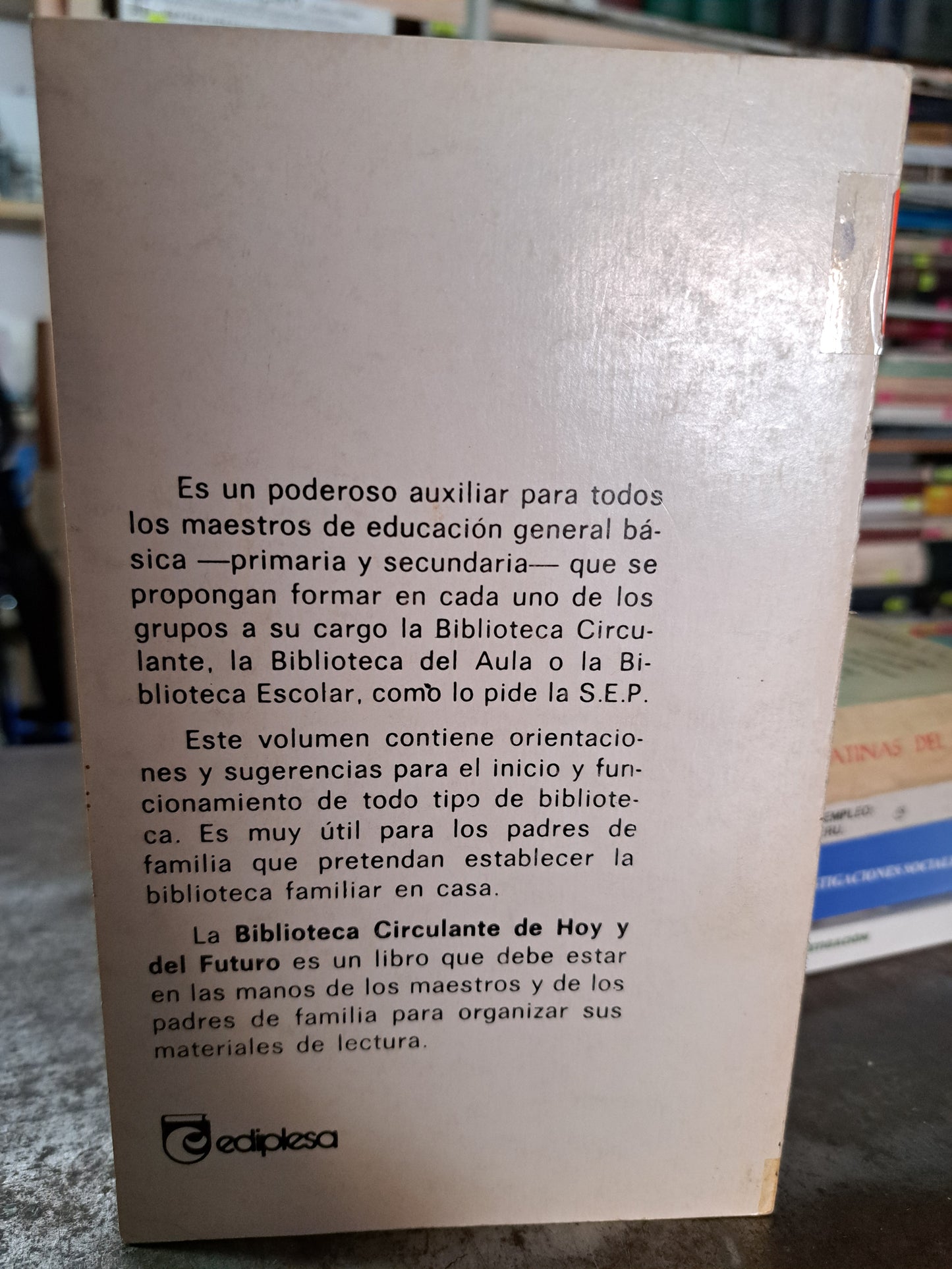 BIBLIOTECA CIRCULANTE DE HOY Y DEL FUTURO INÉS OJEDA, IRMA HINOJOSA USADO EDUCACIÓN ALDAMA