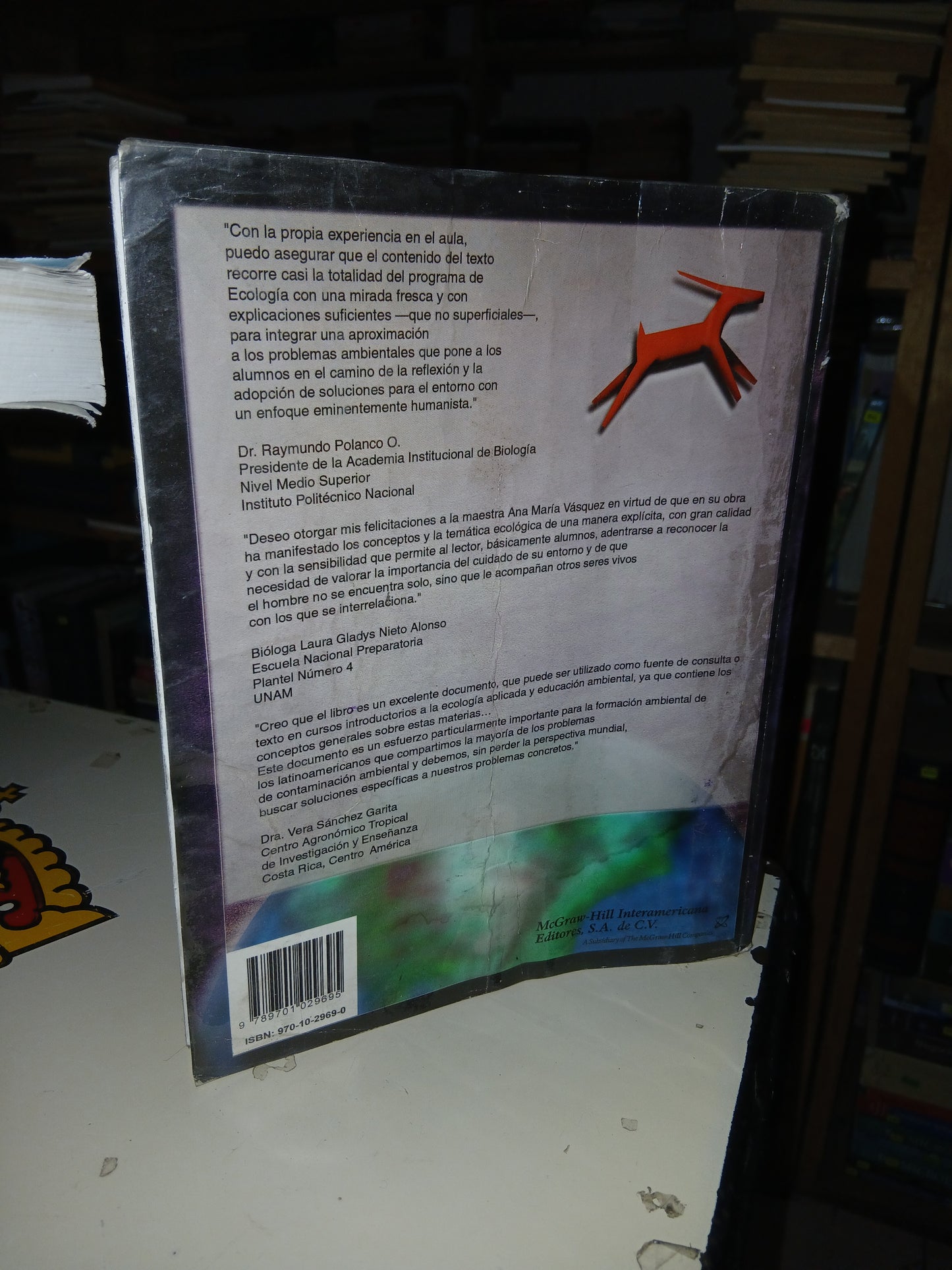 ECOLOGÍA Y FORMACIÓN AMBIENTAL POR GUADALUPE ANA MARÍA VÁSQUEZ TORRE USADO BIOLOGÍA LITERARIO 207