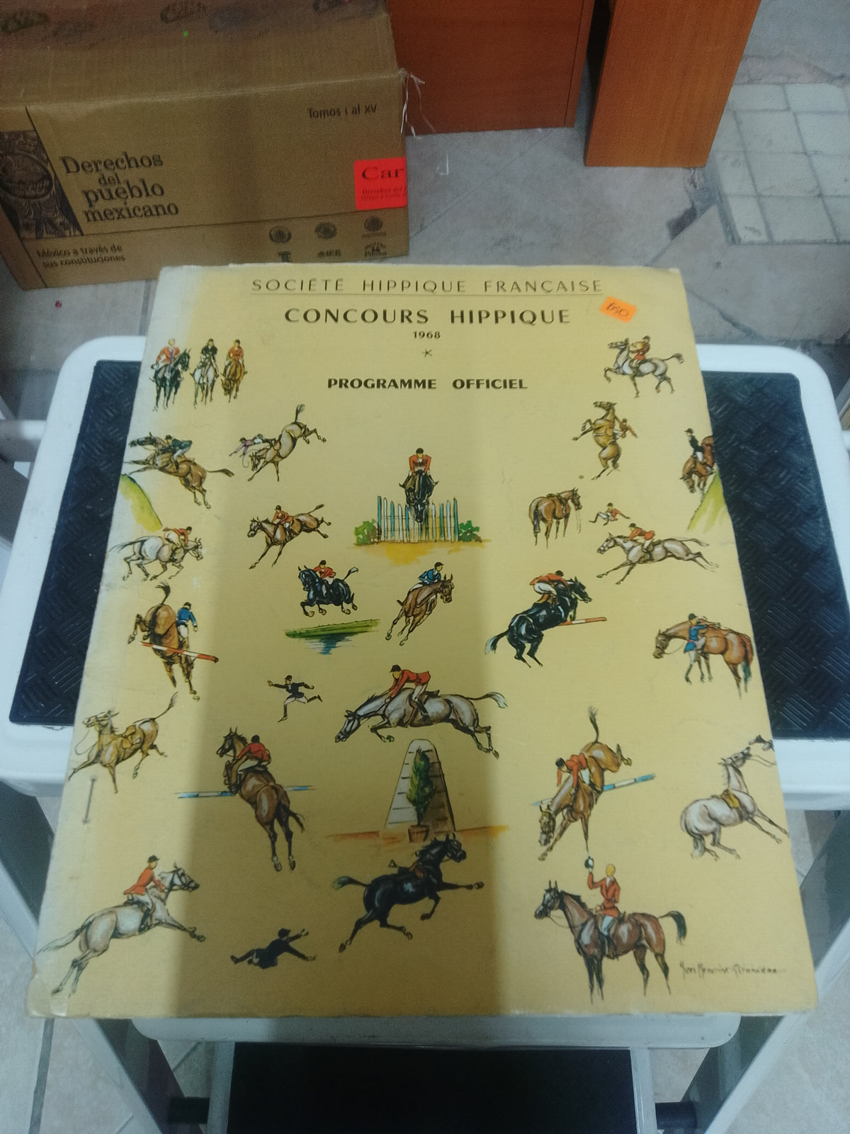 SOCIETE HIPPIQUE FRANCAISE CONCOURS HIPPIQUE 1968PROFRAME OFFICIEL USADO BIOLOGIA JUAREZ 515