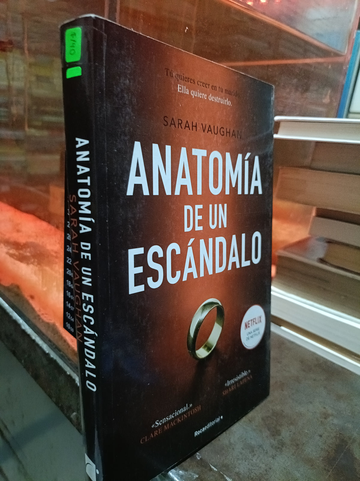 ANATOMIA DE UN ESCANDALO POR SARAH VAUGHAN USADO NOVELA ALDAMA