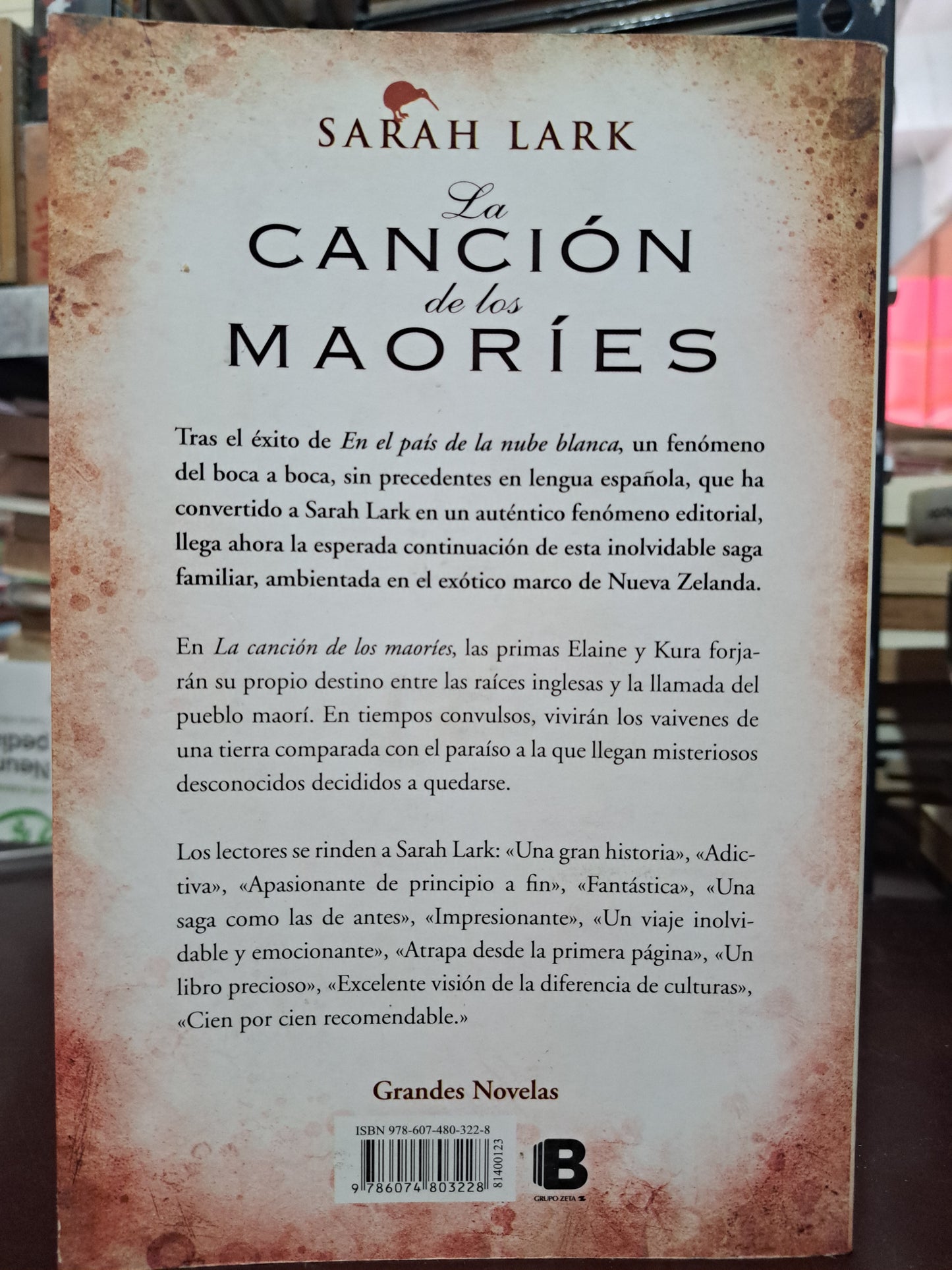 LA CANCIÓN DE LOS MAORÍES SARAH LARK USADO NOVELA LITERARIO 305