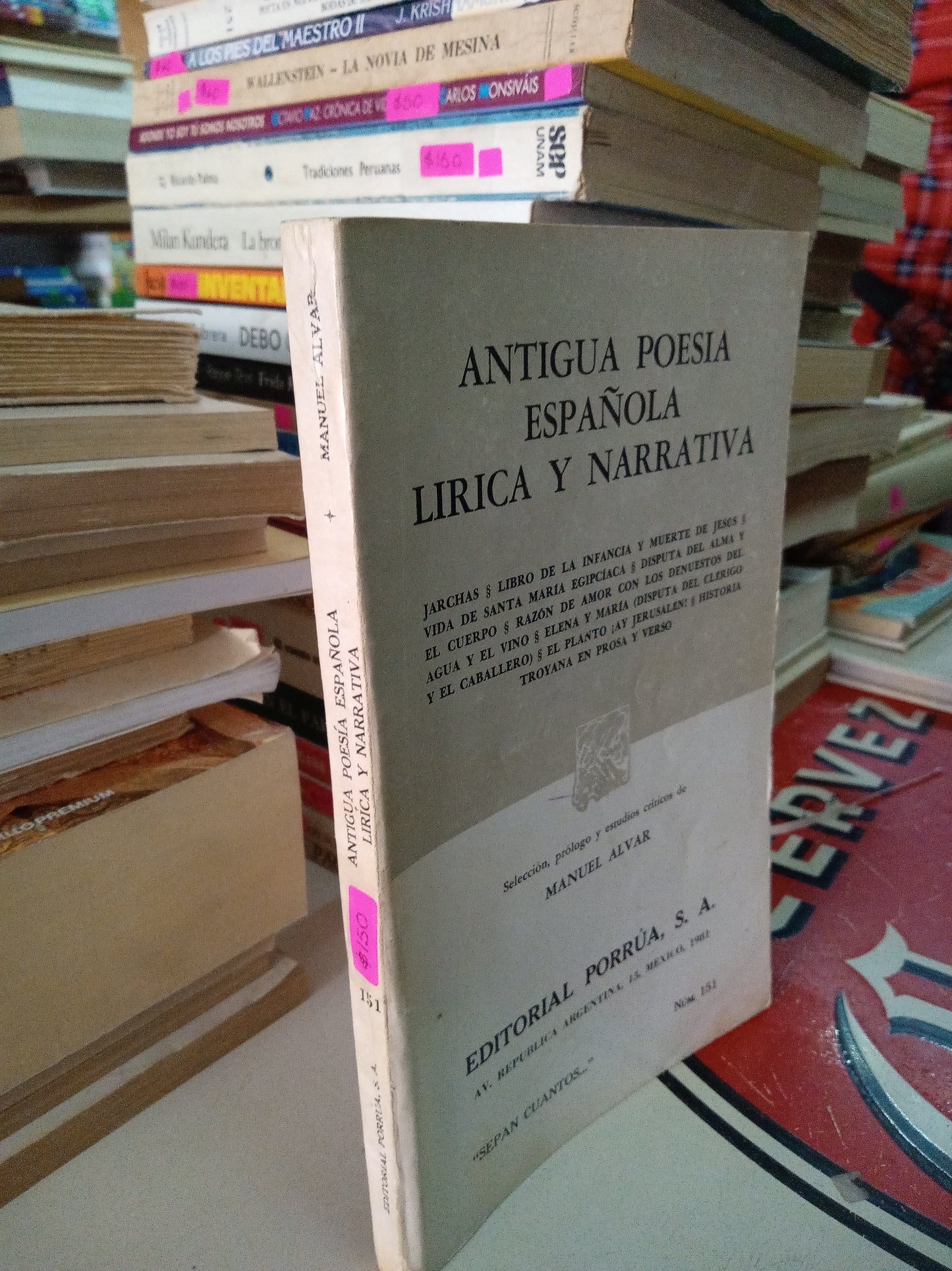 ANTIGUA POESIA ESPAÑOLA LIRICA Y NARRATIVA POR MANUEL ALVAR USADO NOVELA LITERARIO 207