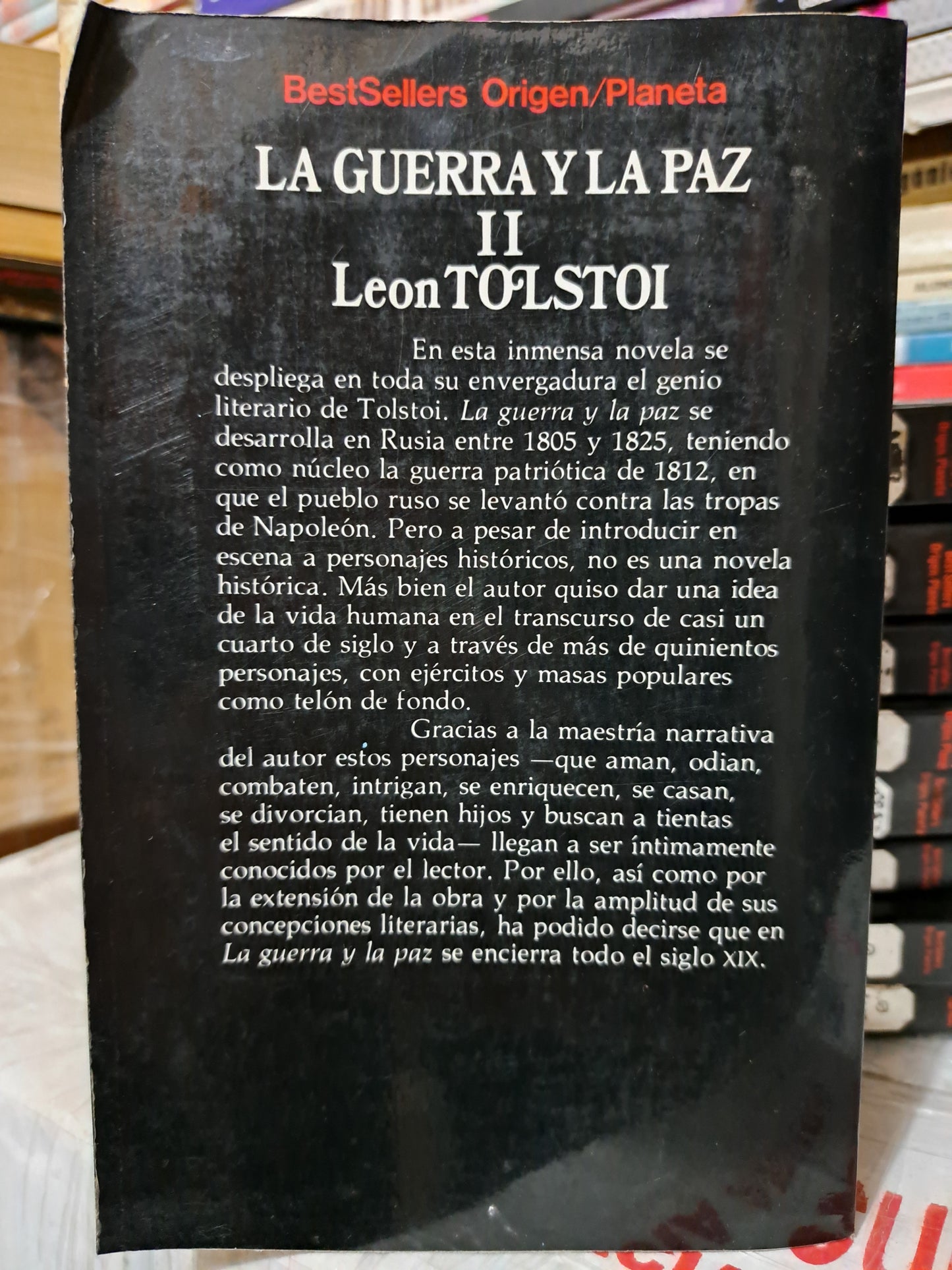 LA GUERRA Y LA PAZ II #69 LEON TOLSTOI USADO NOVELA JUÁREZ