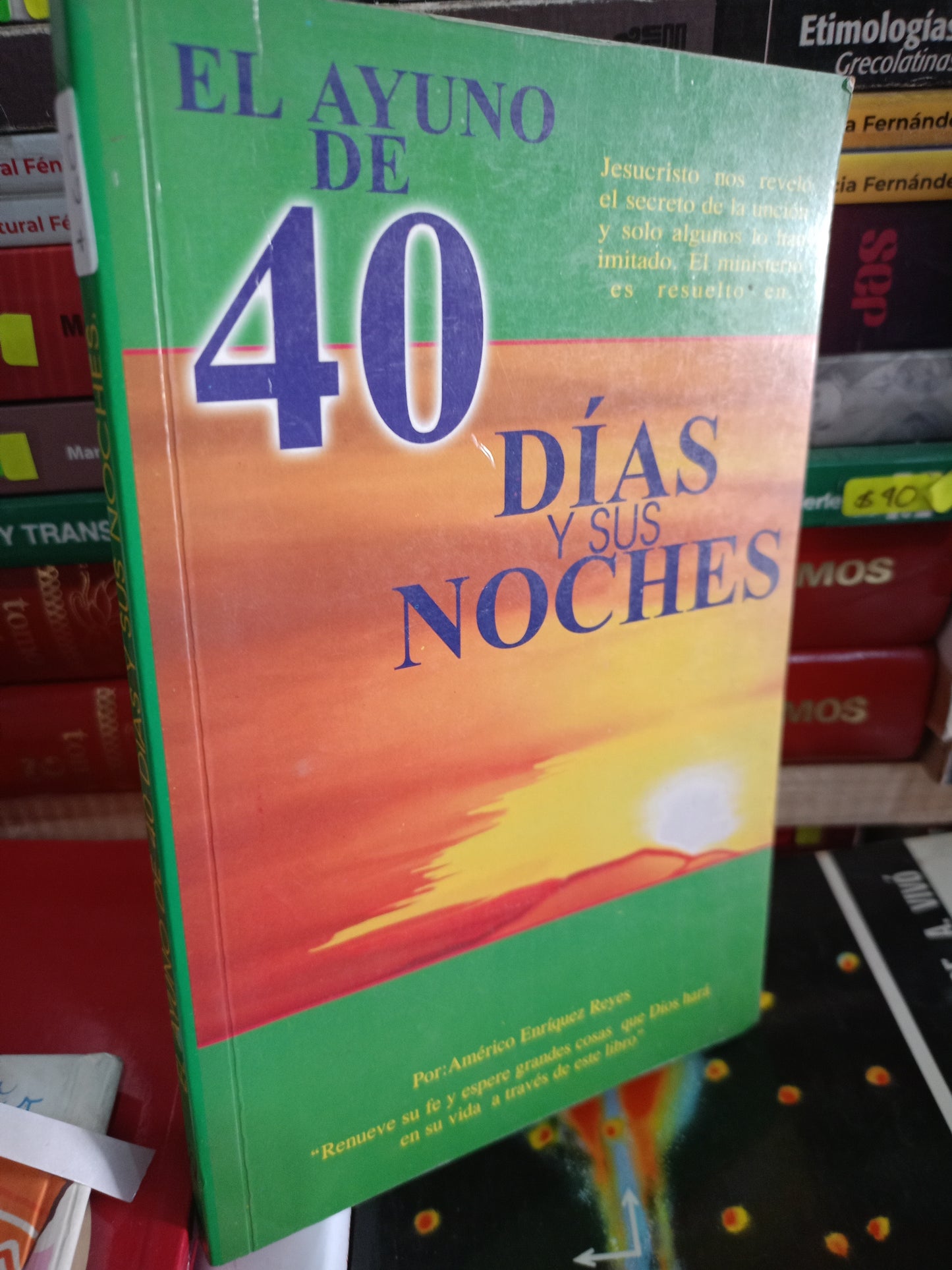 EL AYUNO DE 40 DIAS Y SUS NOCHES POR AMERICO ENRIQUEZ REYES USADO RELIGION LITERARIO 305