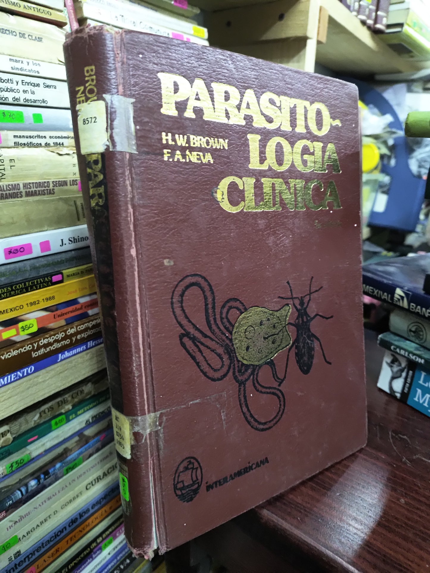 PARASITOLOGIA CLINICA POR H. W. BROWN USADO SALUD LITERARIO 207