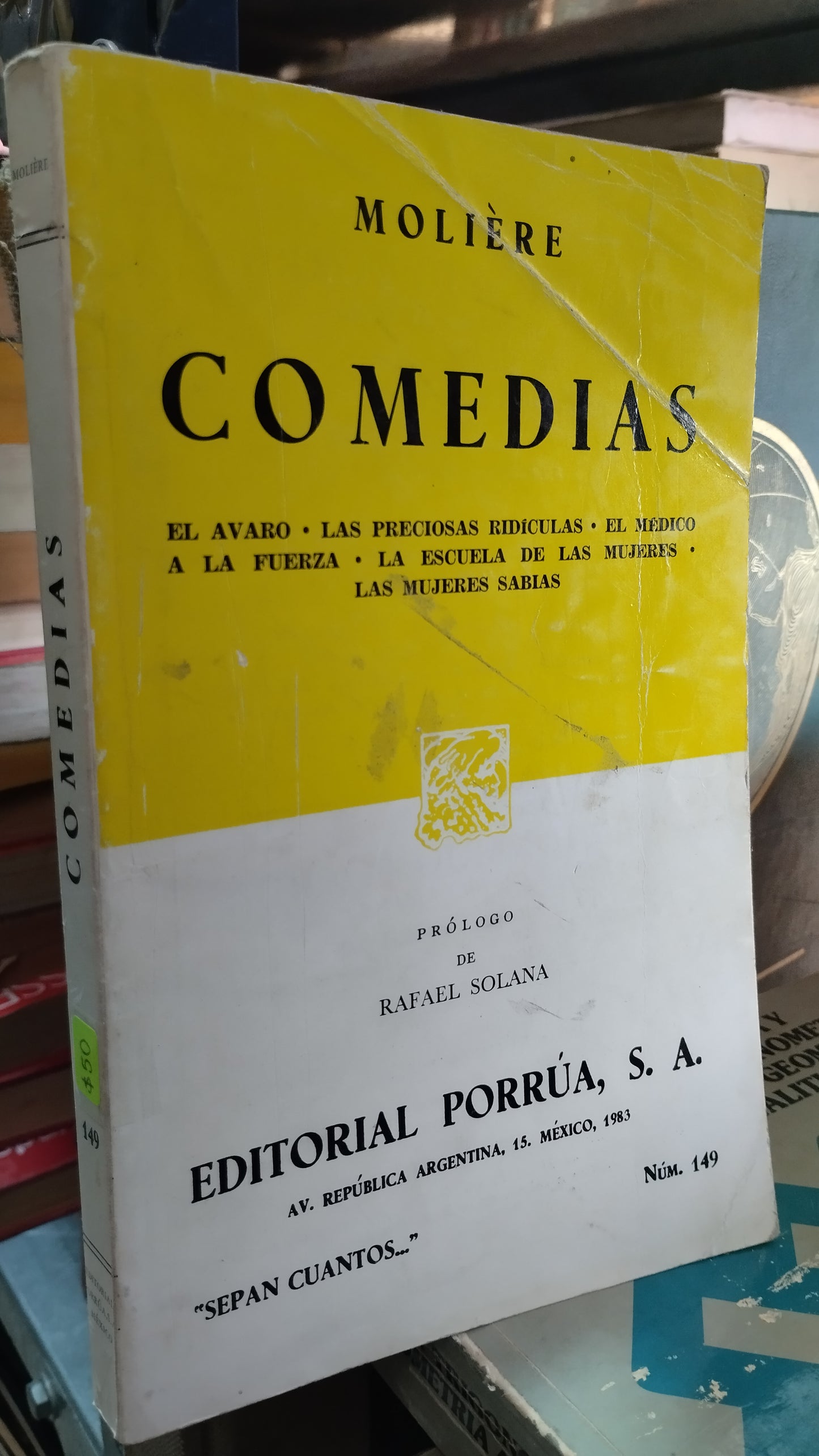 COMEDIAS POR MOLIERE LIBRO USADO NOVELAS ALDAMA
