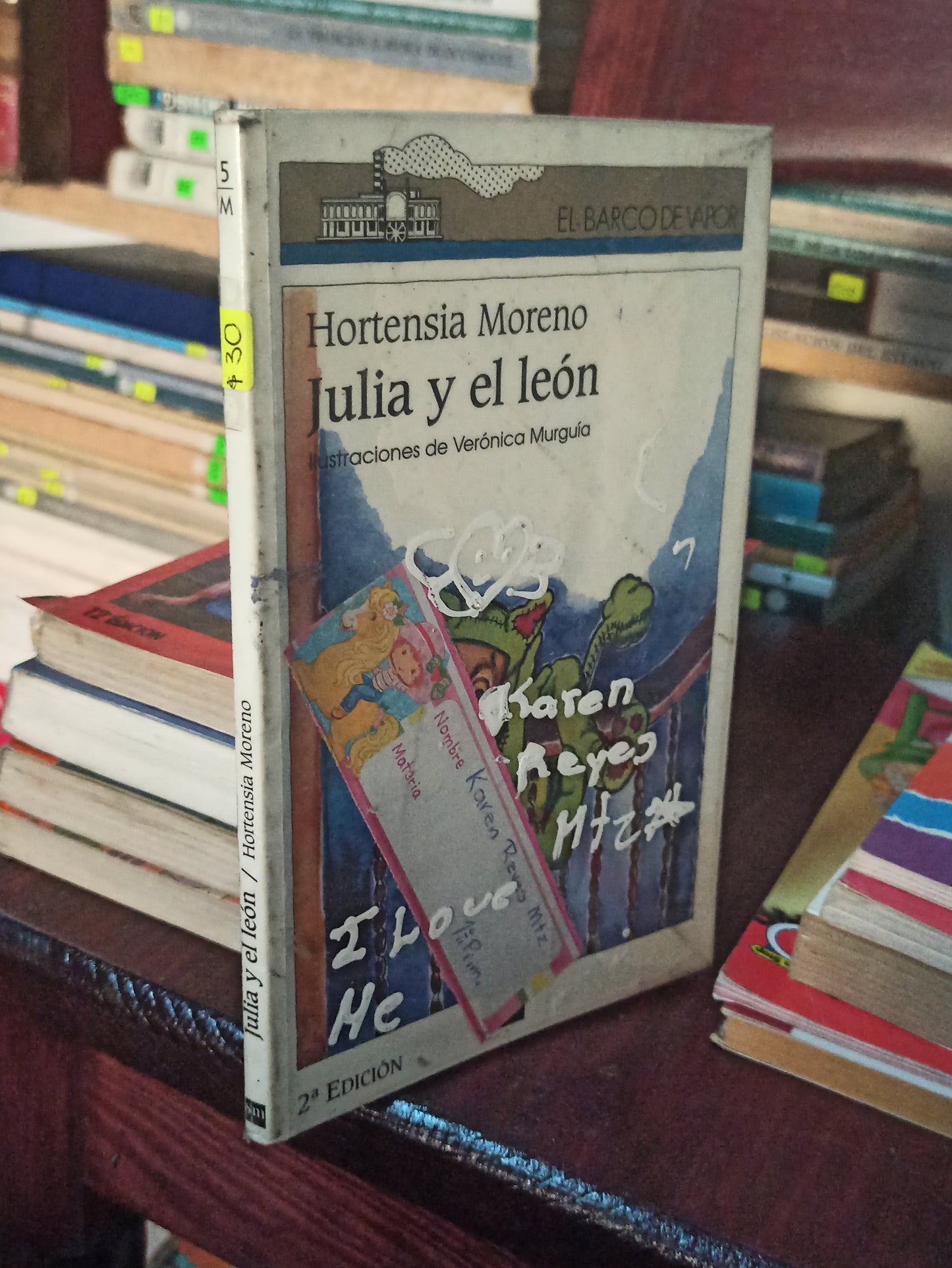 JULIA Y EL LEON POR HORTENSIA MORENO USADO INFANTILES LITERARIO 207