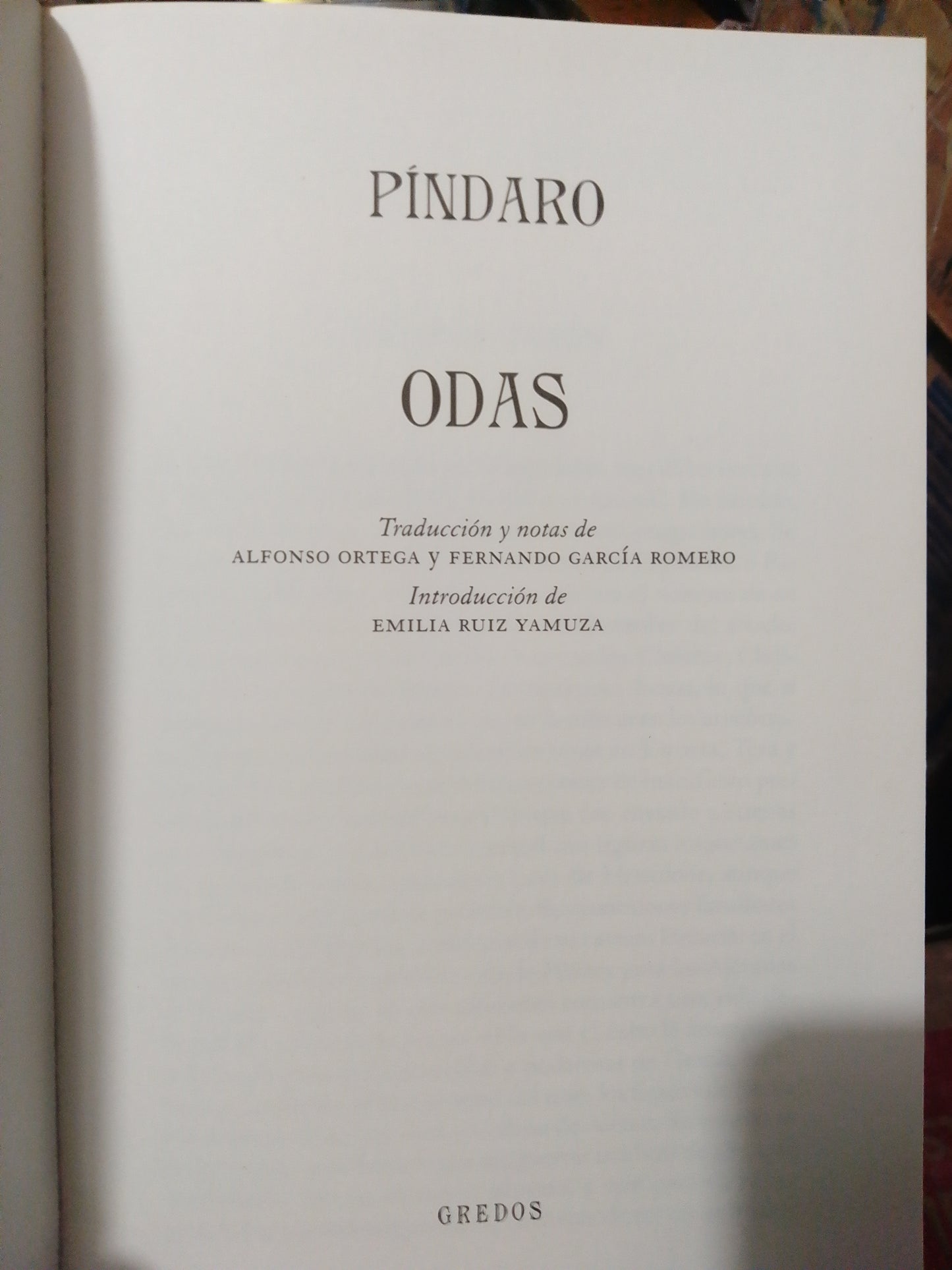 PINDARO POR ODAS USADO NOVELA JUÁREZ