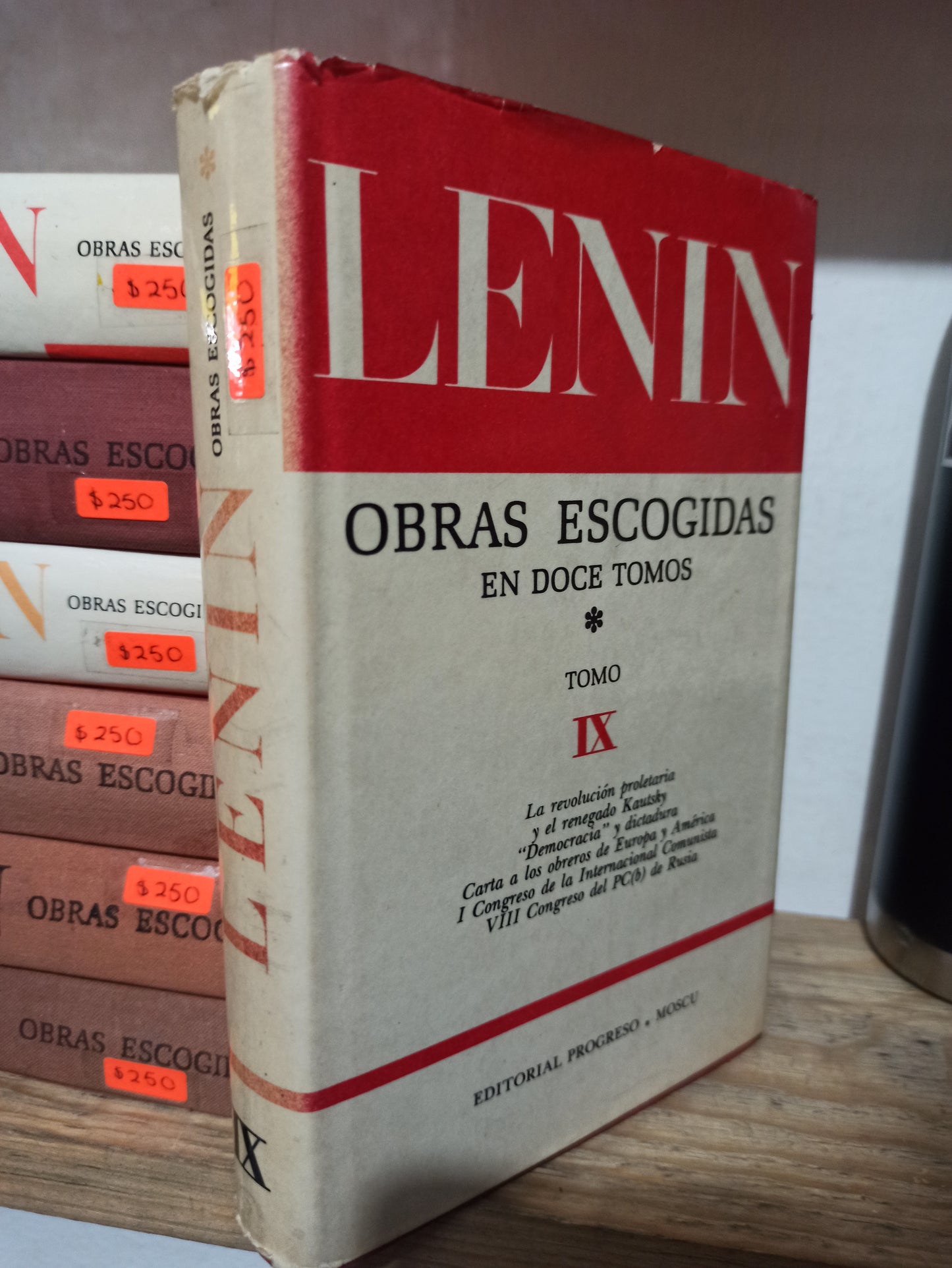 OBRAS ESCOGIDAS TOMO 9 POR V. I. LENIN USADO FILOSOFÍA JUÁREZ