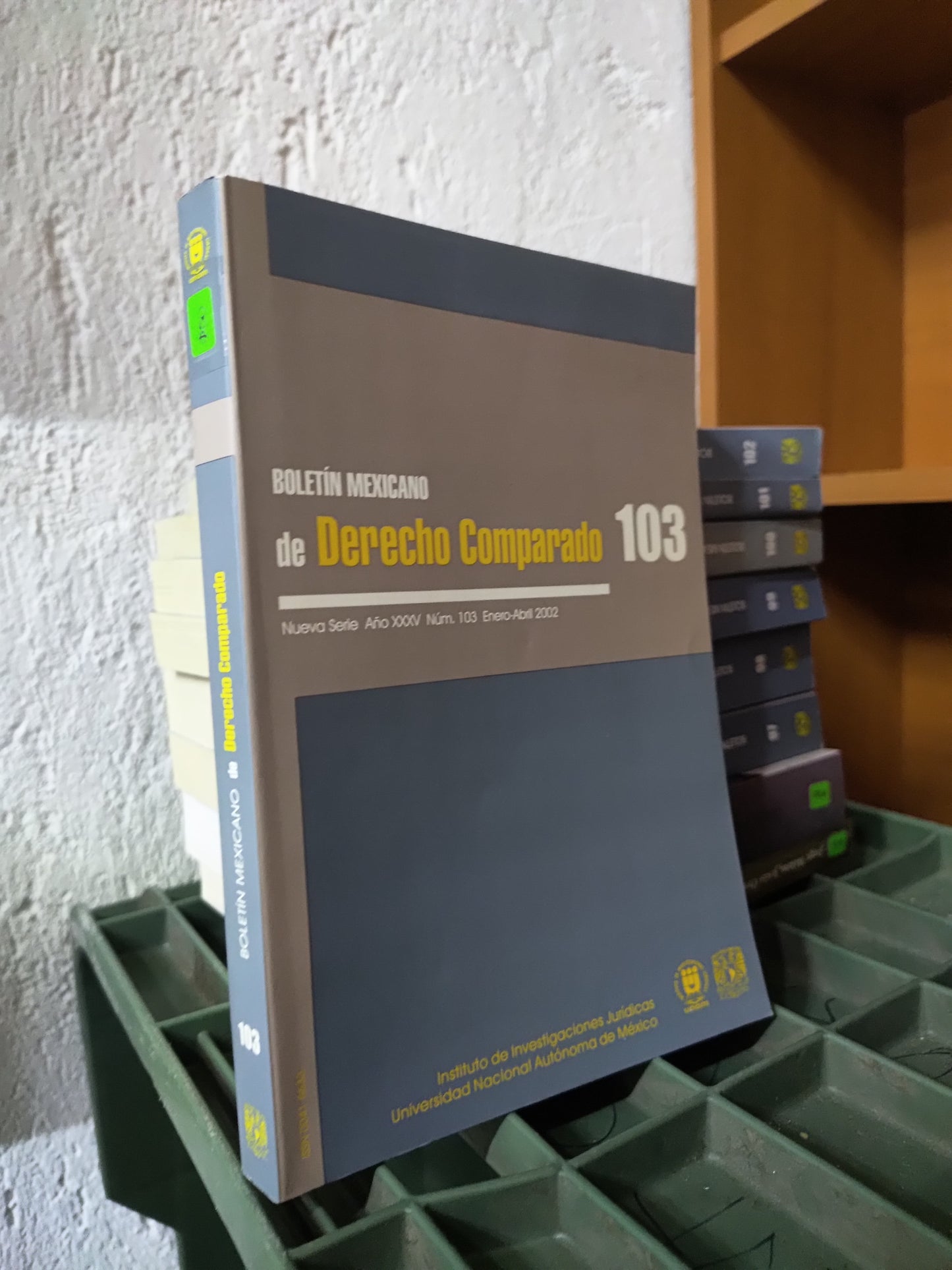 BOLETIN MEXICANO DE DERECHO COMPARADO 103 POR LA UNAM USADO DERECHO JUAREZ 515