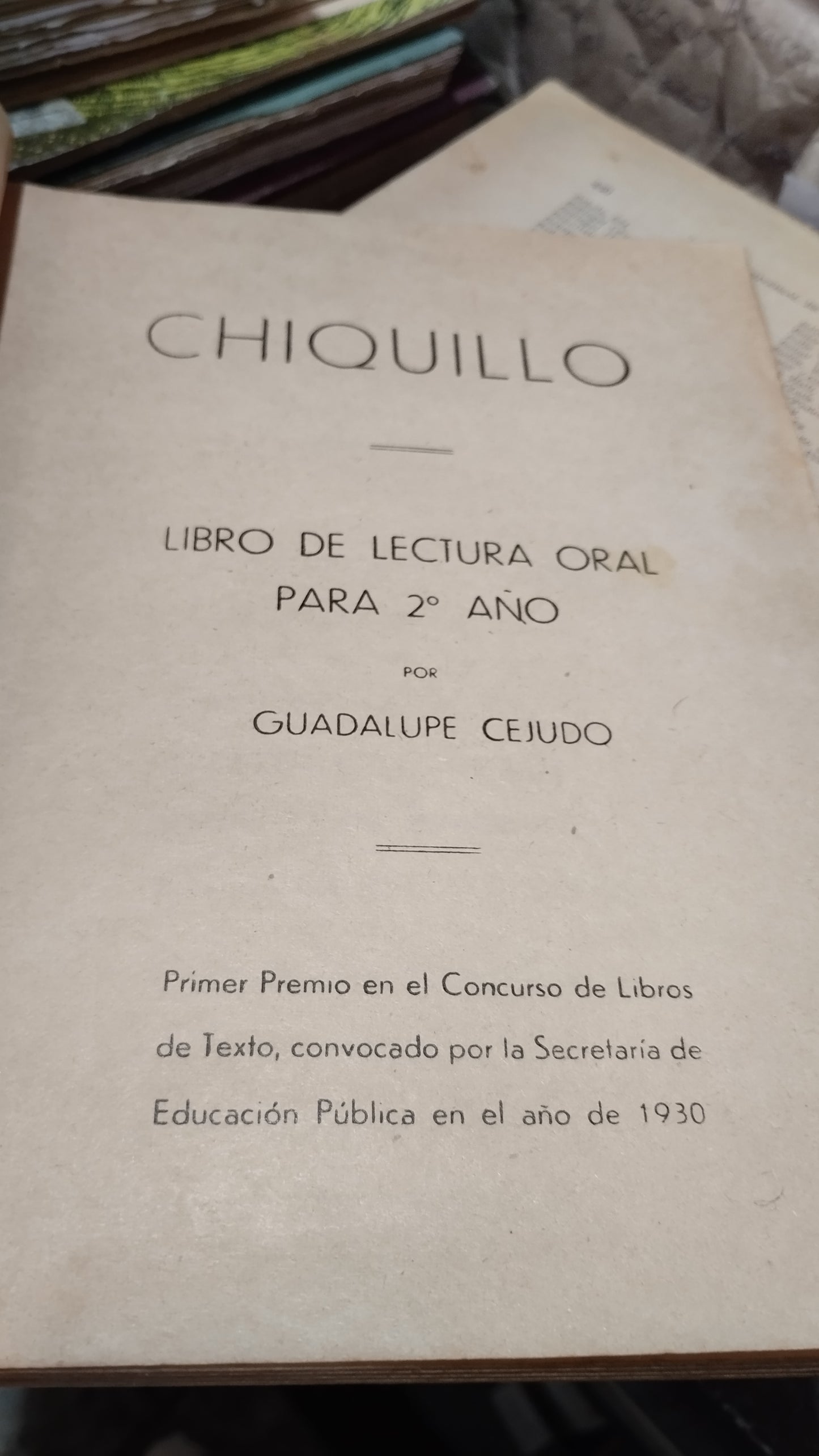 CHIQUILLO POR GUADALUPE CEJUDO LIBRO USADO ANTIGUO ALDAMA