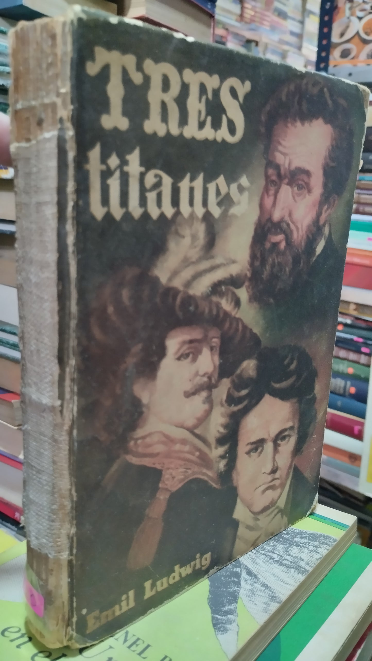 TRES TITANES POR EMIL LUDWING LIBRO USADO NOVELAS ALDAMA