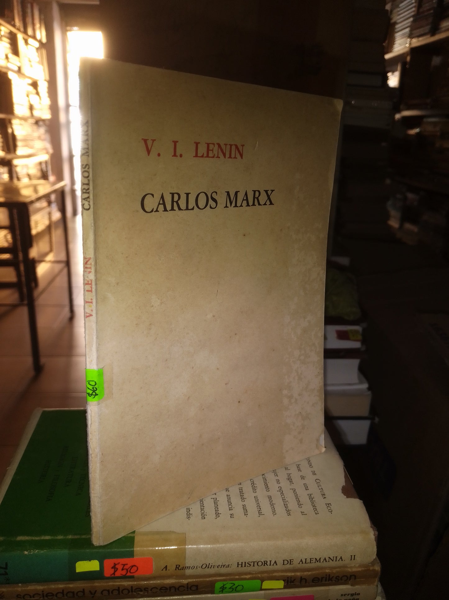 CARLOS MARX POR V I LENIN USADO SOCIOLOGÍA LITERARIO 207