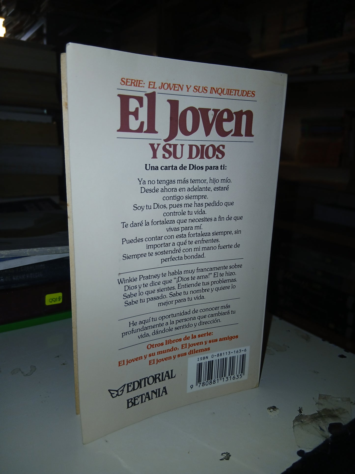 EL JOVEN Y SU DIOS POR WINKIE PRATNEY USADO RELIGIÓN LITERARIO 207