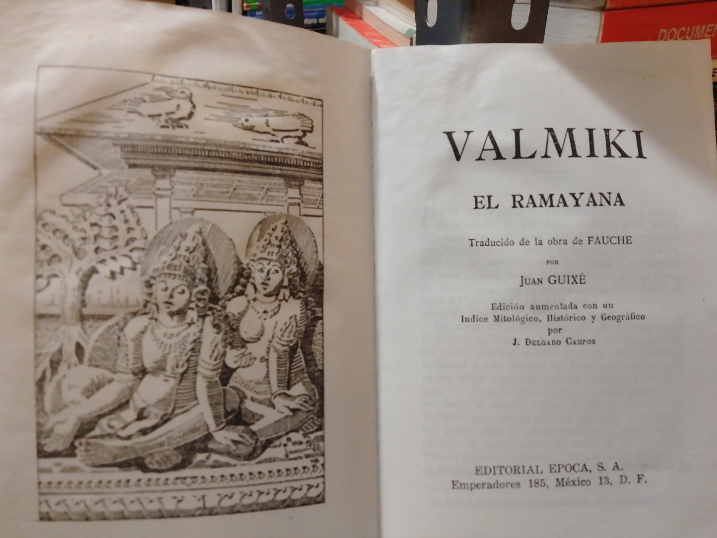 EL RAMAYANA VALMIK POR JUAN GUIXE USADO NOVELA JUÁREZ