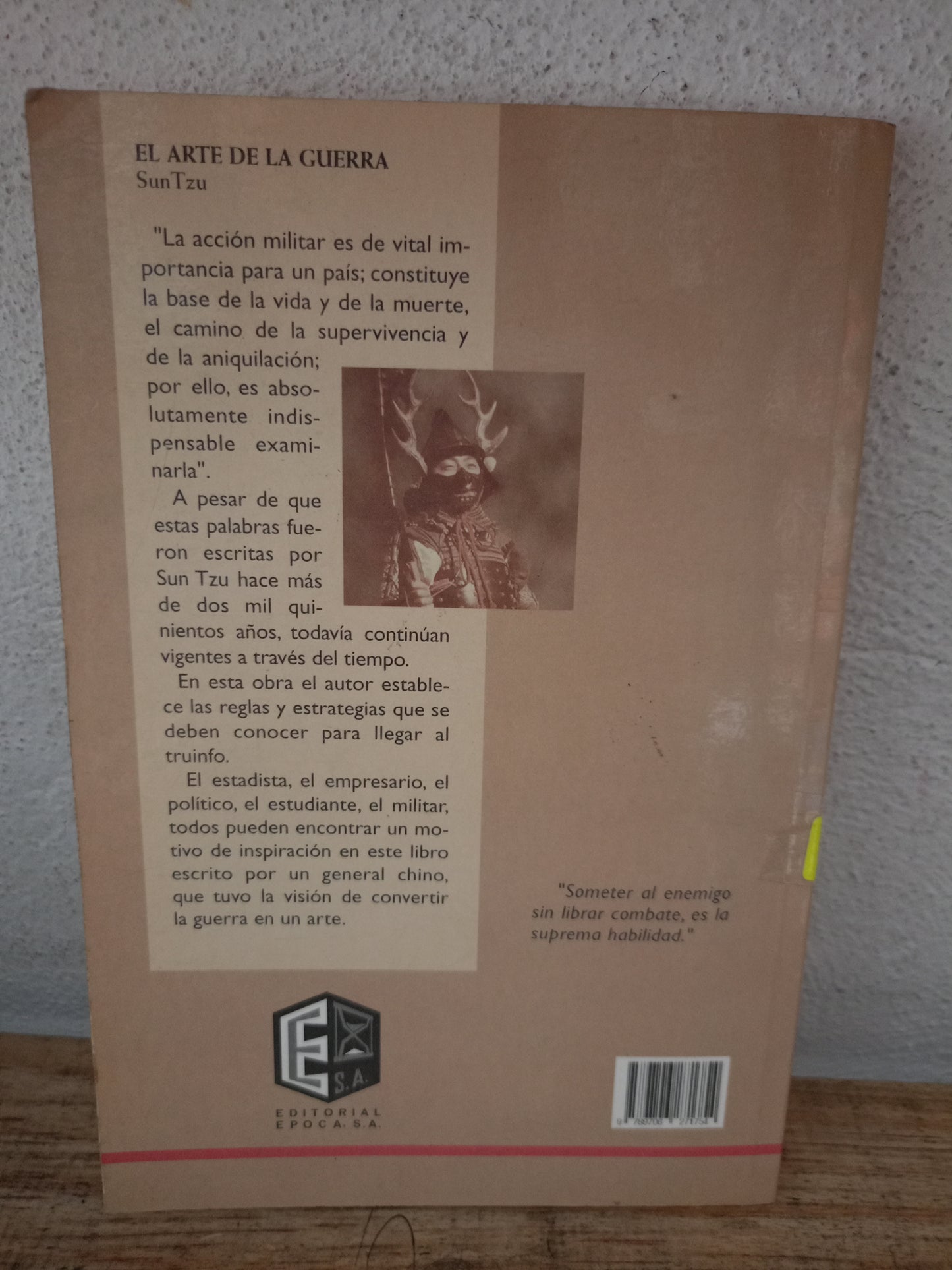 EL ARTE DE LA GUERTA POR SUN TZU USADO NOVELA LITERARIO 305