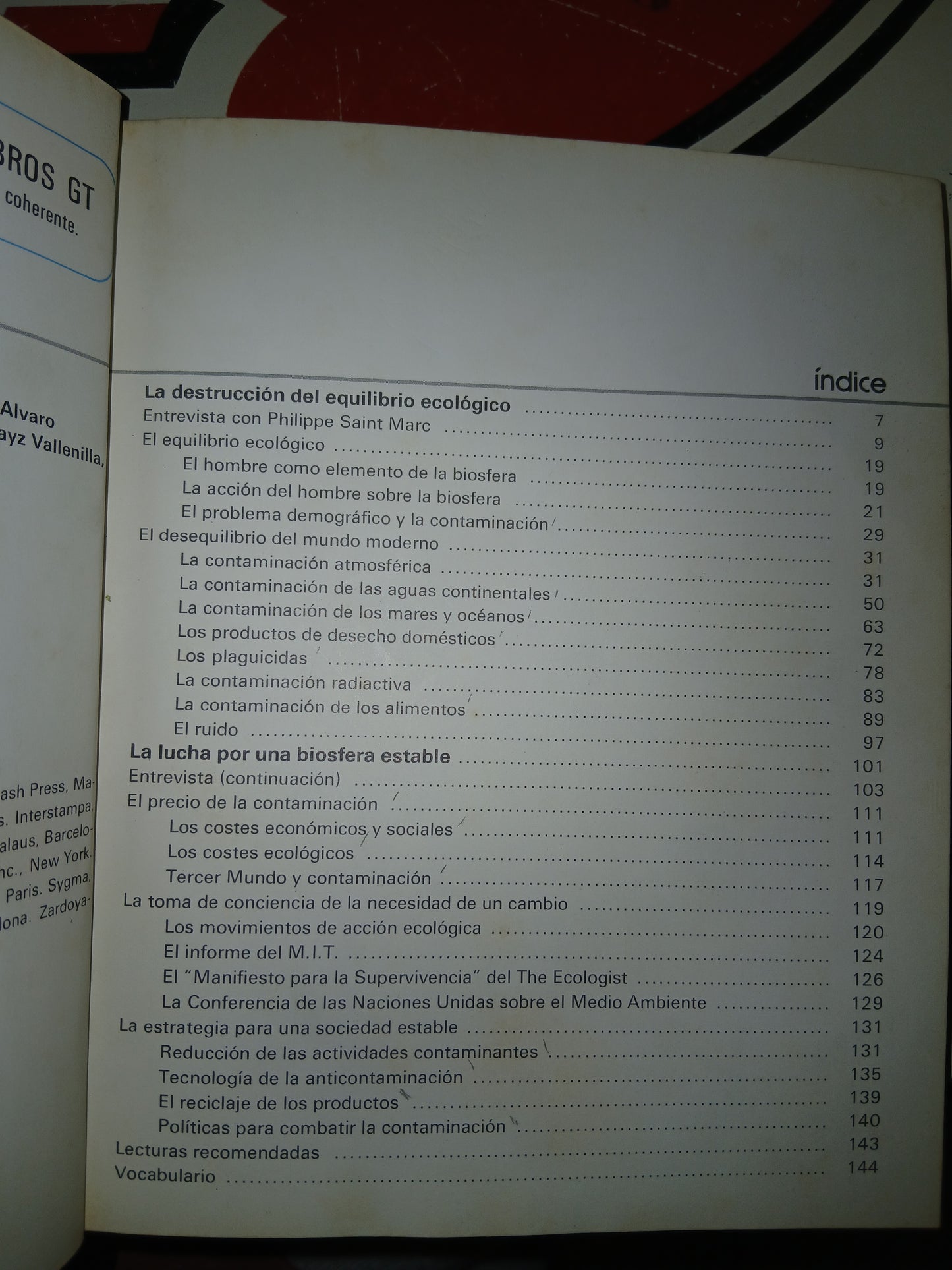 LA CONTAMINACIÓN POR JUAN SENENT USADO BIOLOGÍA LITERARIO 207