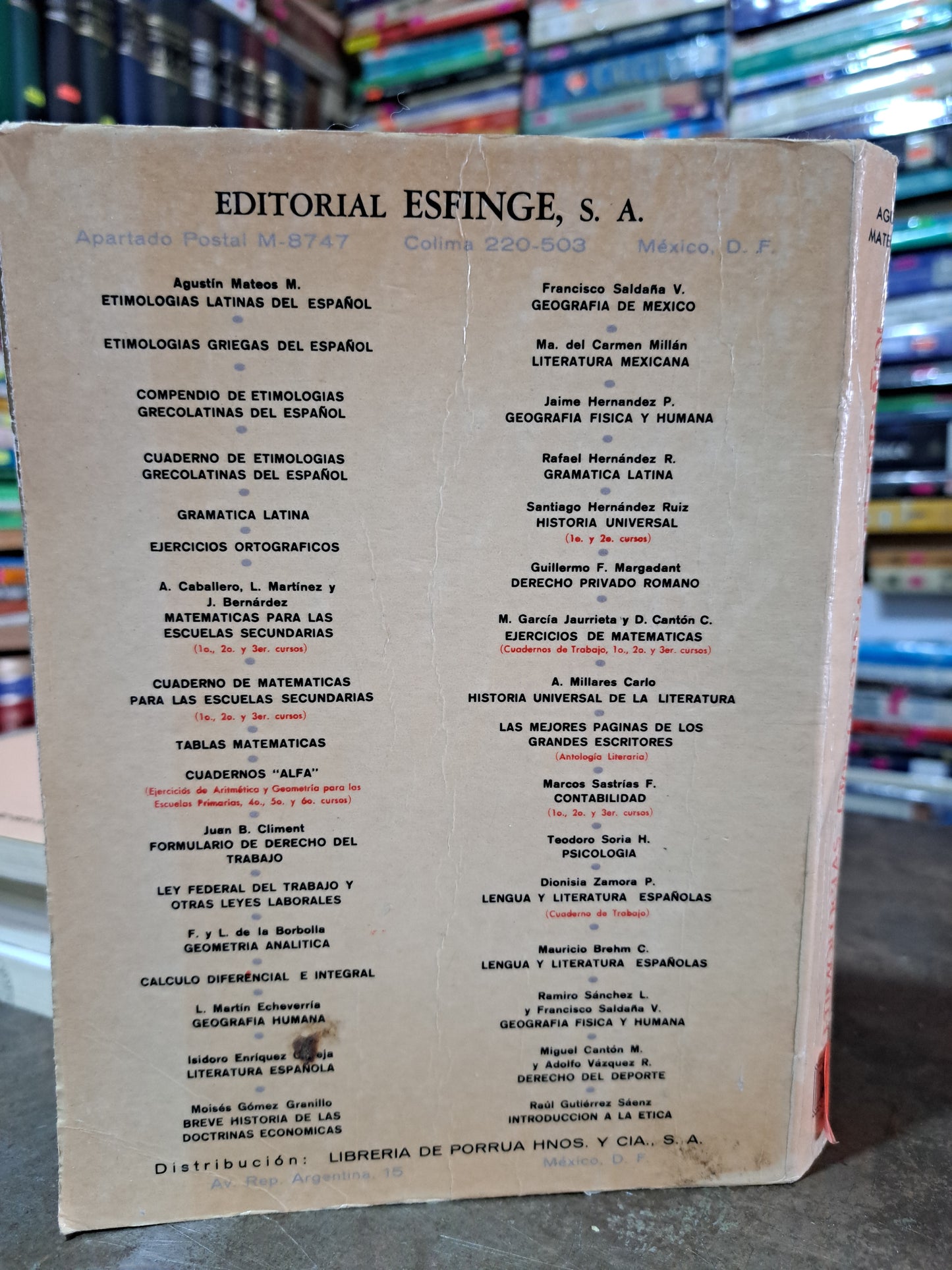 ETIMOLOGÍAS GRECOLATINAS DEL ESPAÑOL AGUSTÍN MATEOS M. USADO EDUCACIÓN ALDAMA