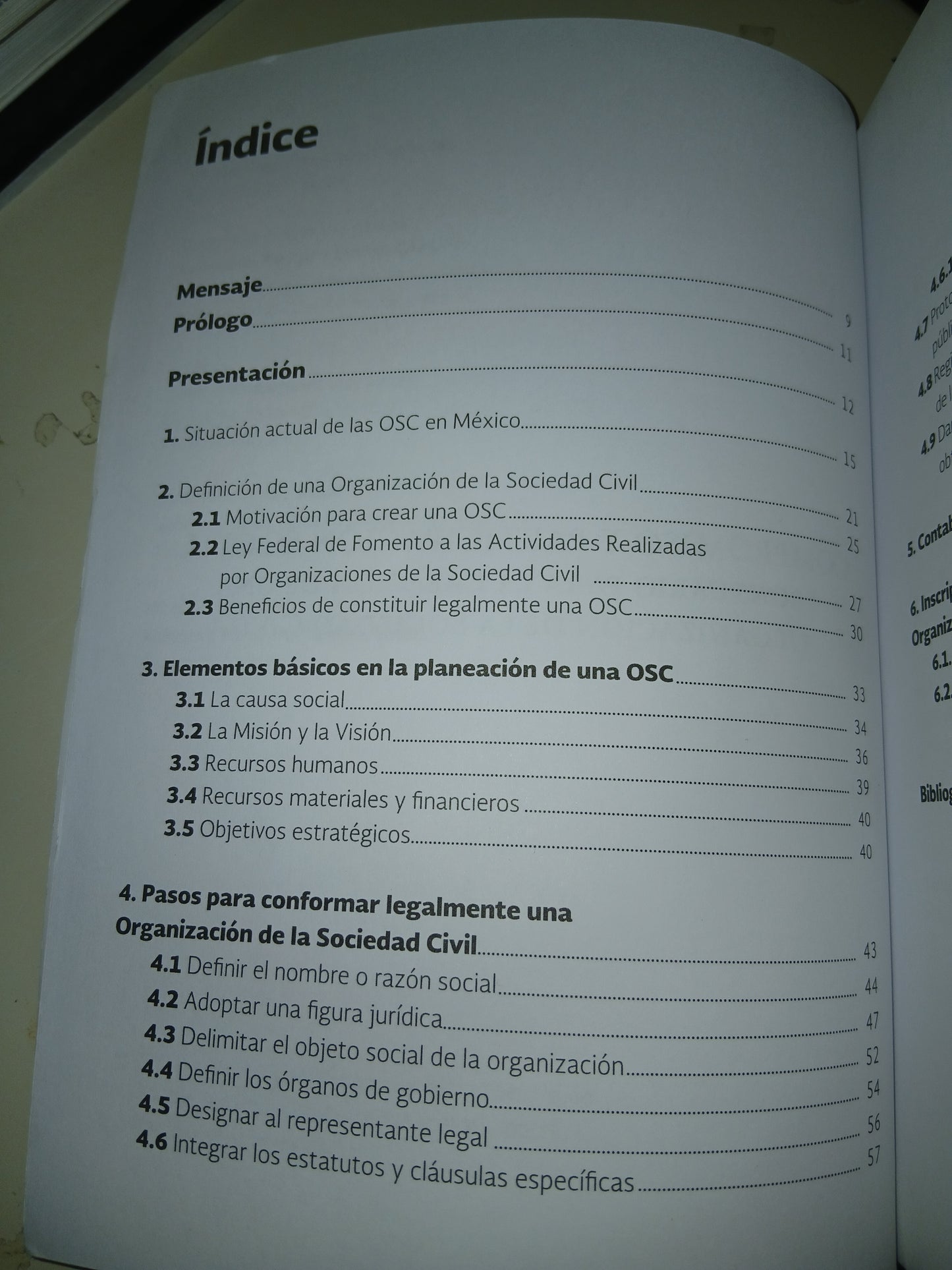 COMPROMISO Y PARTICIPACIÓN SOCIAL: PRONTUARIO PARA LA CREACIÓN DE UNA ORGANIZACIÓN DE LA SOCIEDAD CIVIL USADO DERECHO LITERARIO 207