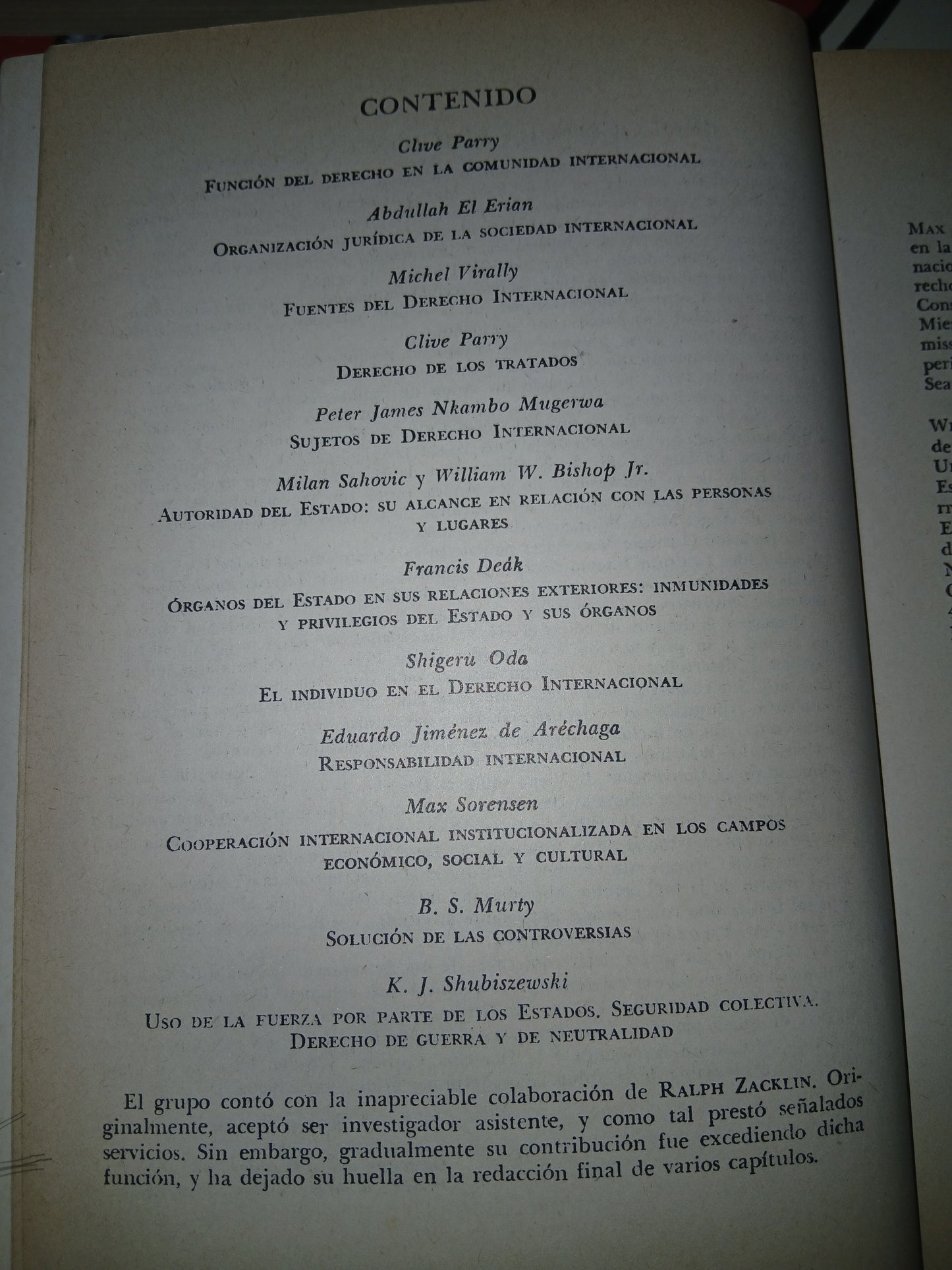 MANUAL DE DERECHO INTERNACIONAL PÚBLICO EDITADO POR MAX SORENSEN USADO DERECHO LITERARIO 207