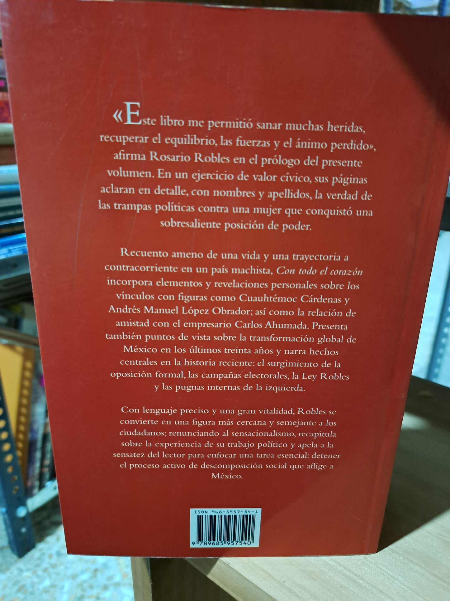 CON TODO EL CORAZON ROSARIO ROBLES USADO POLÍTICA ALDAMA