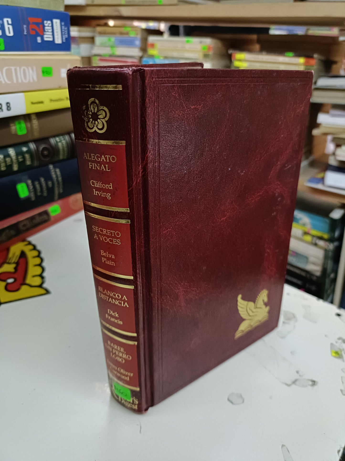 LIBROS CONDENSADOS: ALEGATO FINAL POR CLIFFORD IRVING, SECRETO A VOCES POR BELVA PLAIN, BLANCO A DISTANCIA POR DICK FRANCIS Y BAREE, UN PERRO LOBO POR JAMES OLIVER CURWOOD USADO NOVELA LITERARIO 207