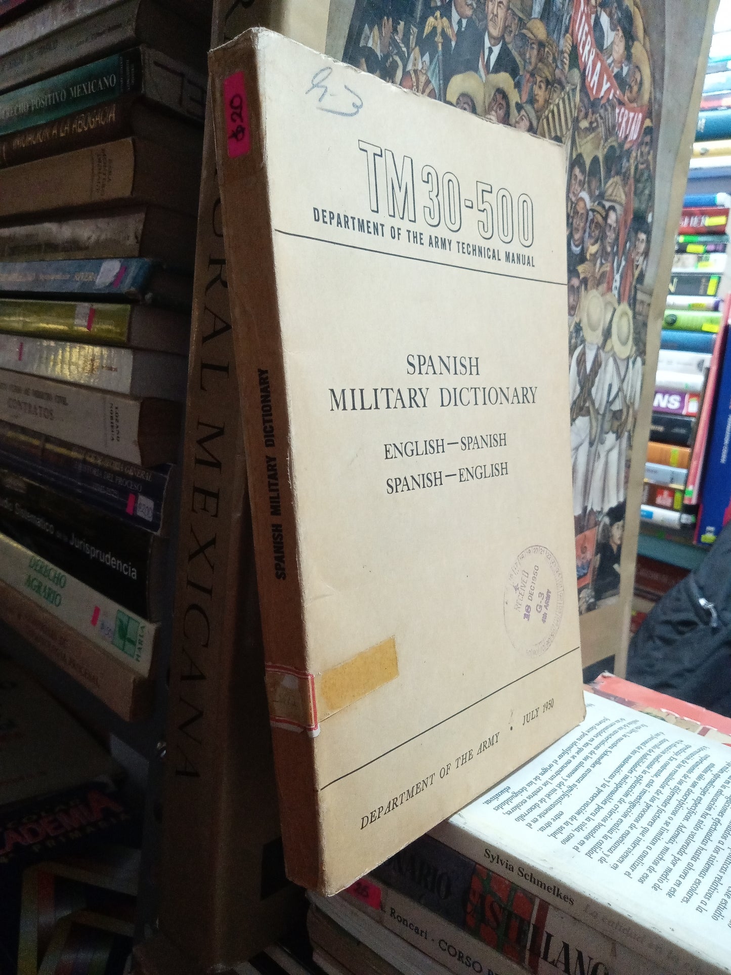 SPANISH MILITARY DICTIONARY ENGLISH SPANISH USADO EDUCACION JUAREZ