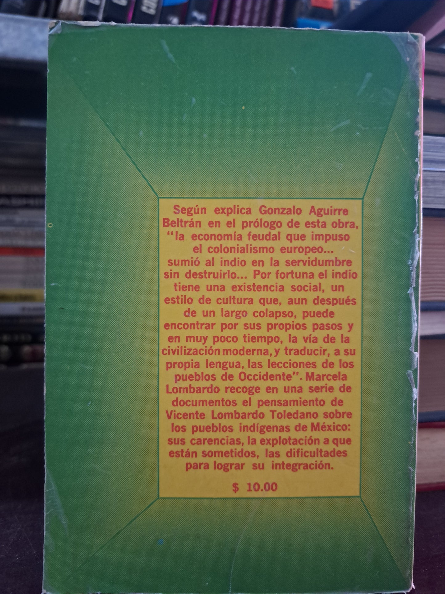 EL PROBLEMA DEL INDIO VICENTE LOMBARDO TOLEDANO USADO HISTORIA LITERARIO 305
