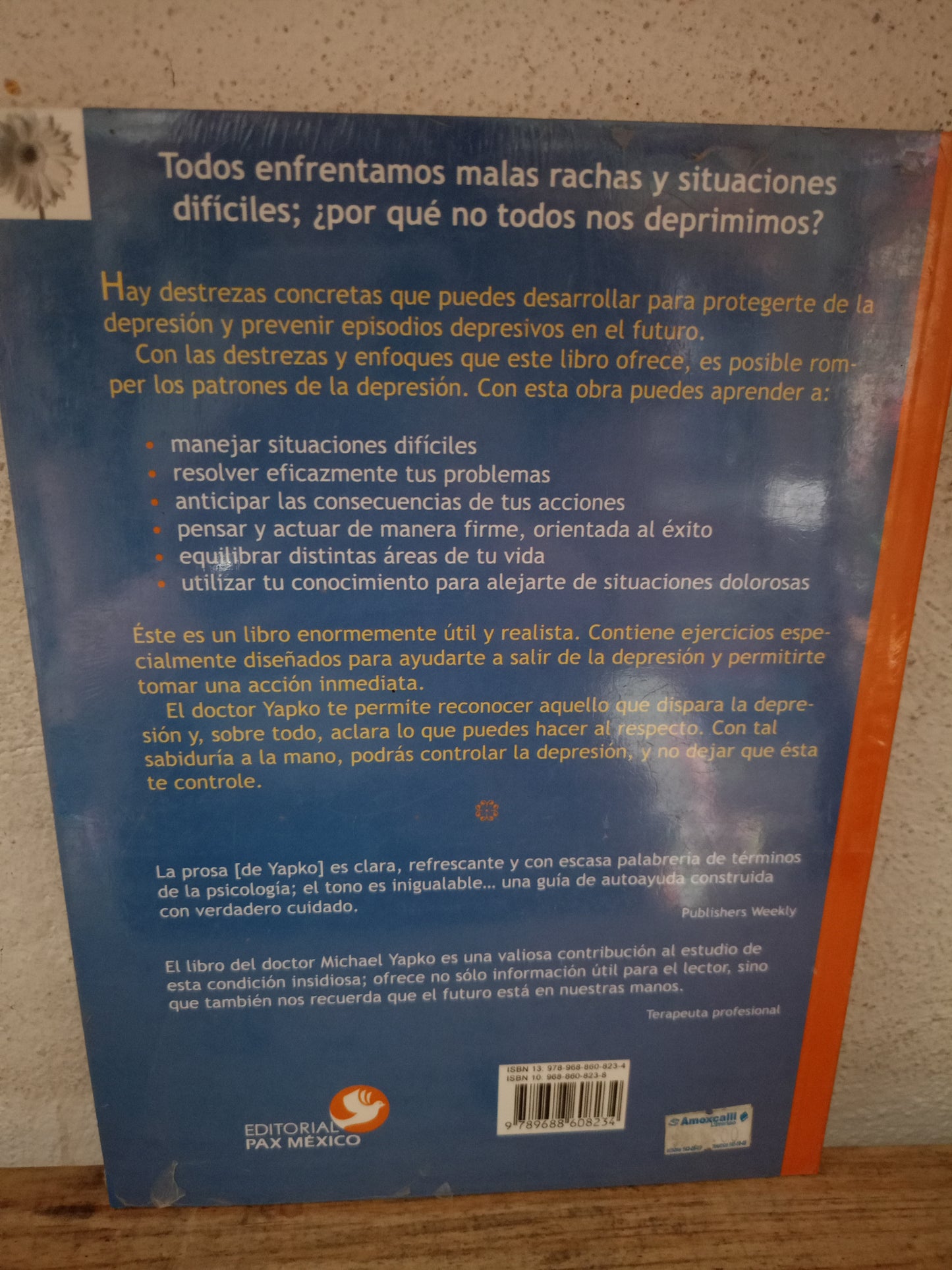 PARA ROMPER LOS PATRONES DE LA DEPRESIÓN POR MICHAEL YAPKO NUEVO LIBROS NUEVOS LITERARIO 305