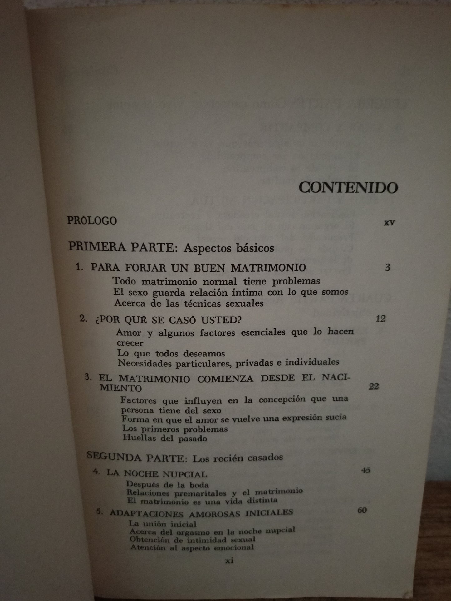 AMOR Y COMPRENSIÓN EN EL MATRIMONIO POR DOROTHY WALTER BARUCH Y HYMAN MILLER USADO PSICOLOGÍA LITERARIO 305
