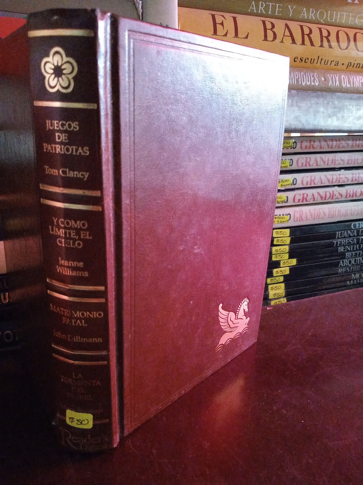 JUEGOS DE PATRIOTAS TOM CLANCY Y COMO LIMITE DEL CIELO JEANES WILLIAMS MATIMONIO FATAL JOHN DILLMANN LA TORMENTA DEL PETREL MARY STEWART USADO NOVELA LITERARIO 305