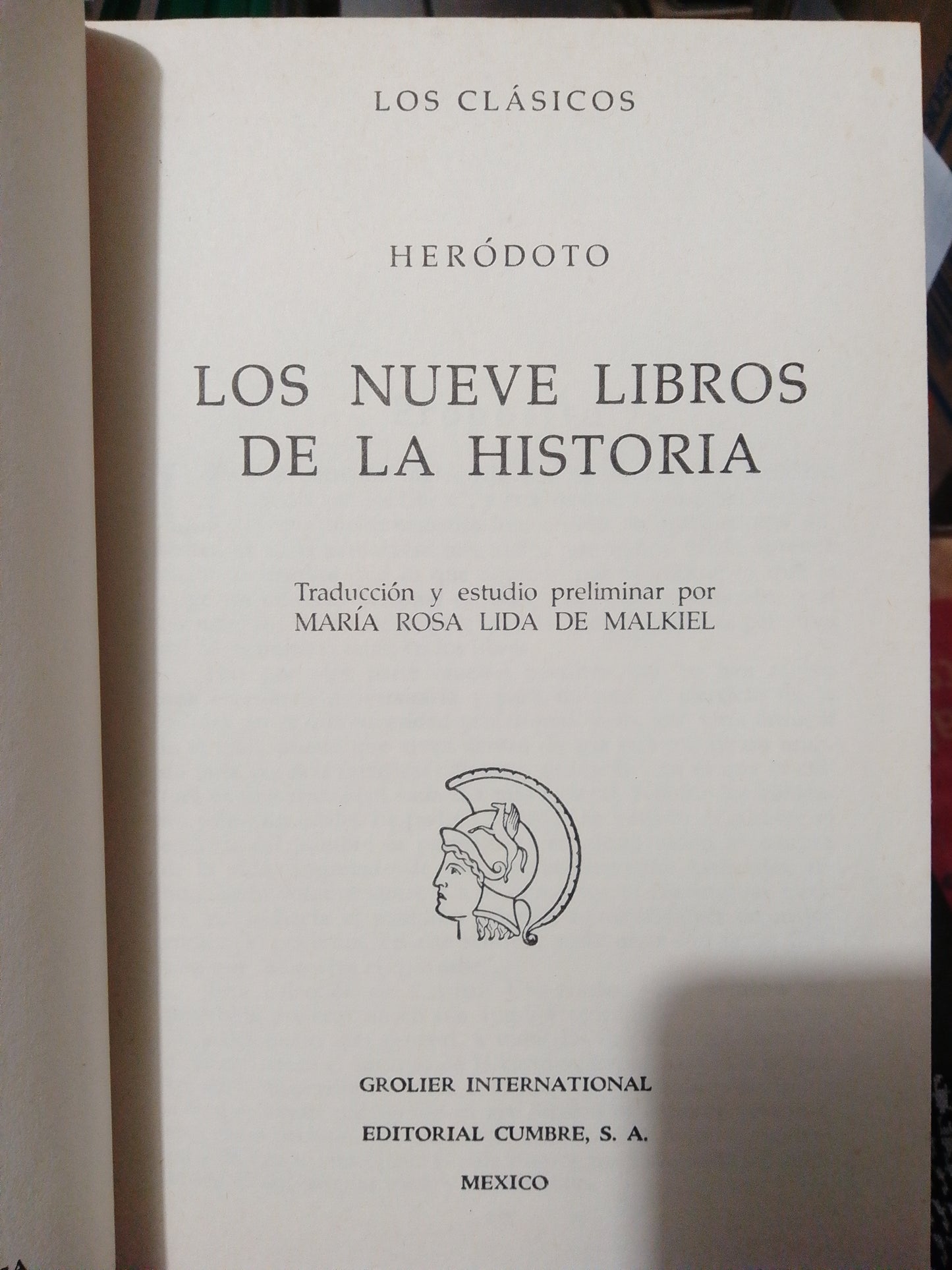 LOS NUEVE LIBROS DE LA HISTORIA POR HERODOTO USADO NOVELA JUÁREZ