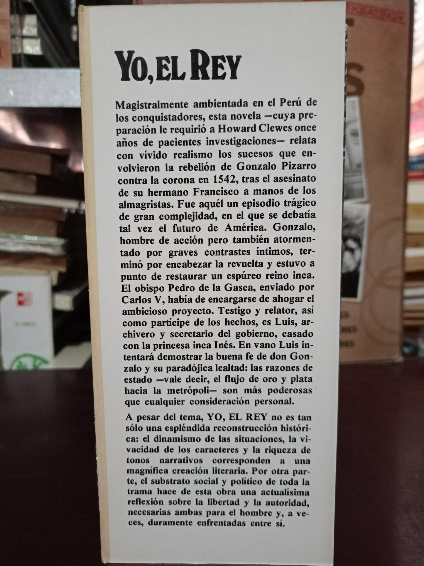 YO, EL REY POR HOWARD CLEWES USADO NOVELA LITERARIO 305