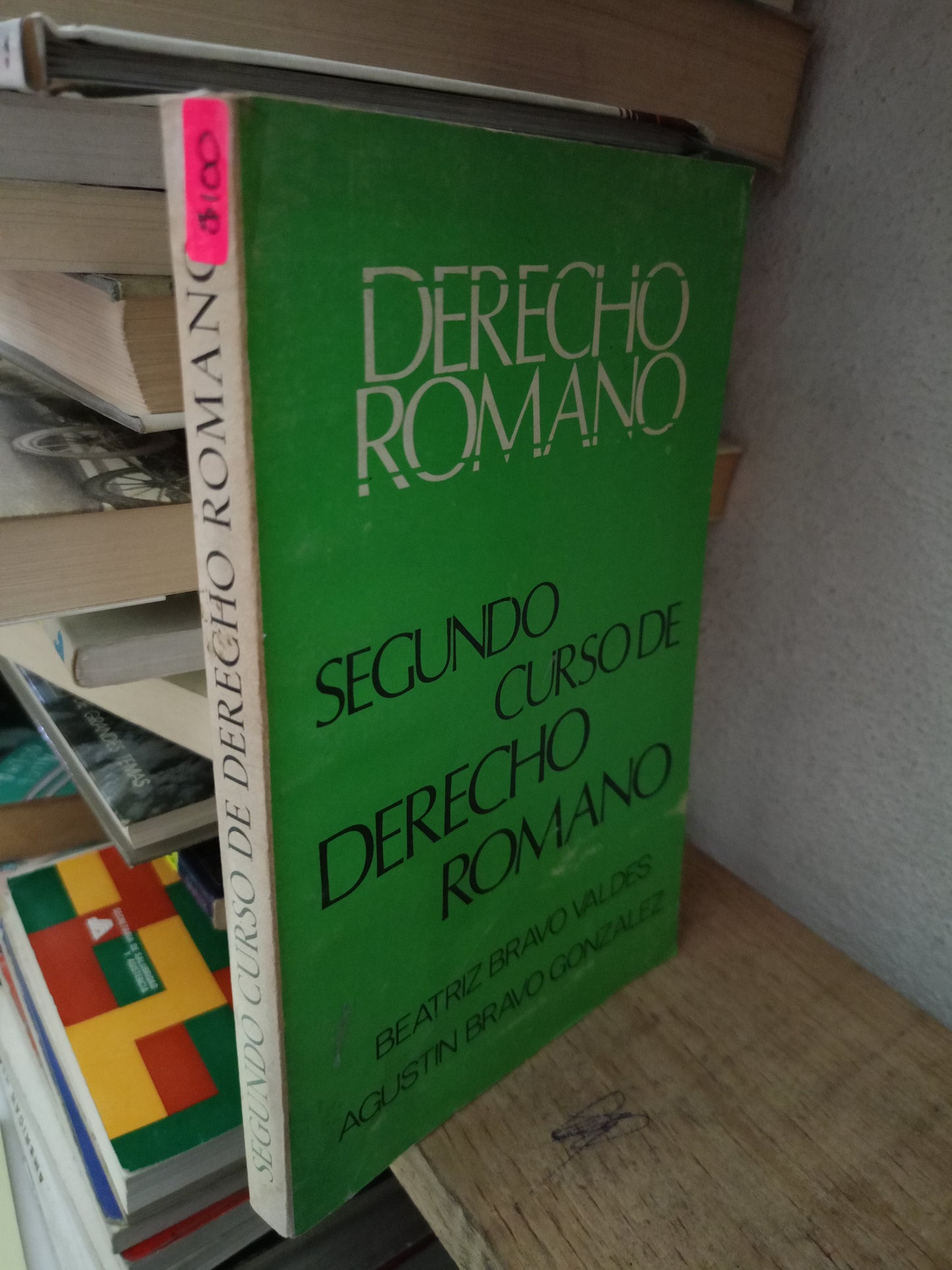 SEGUNDO CURSO DE DERECHO ROMANO POR BEATRIZ BRAVO VALDES USADO DERECHO LITERARIO 305