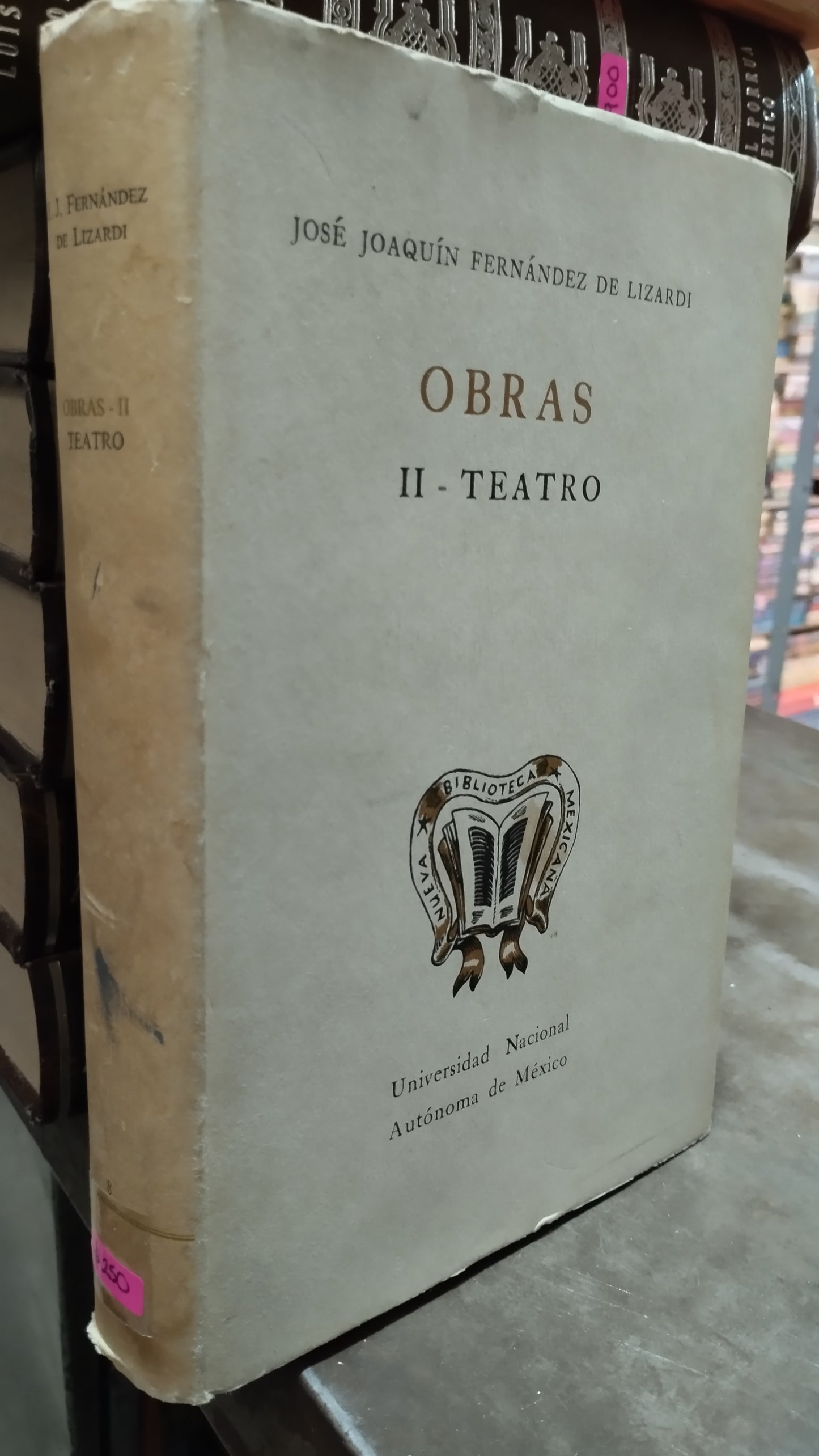 OBRAS II TEATRO POR JOSE JOAQUIN FERNANDEZ DE LIZARDI LIBRO USADO ANTIGUO ALDAMA
