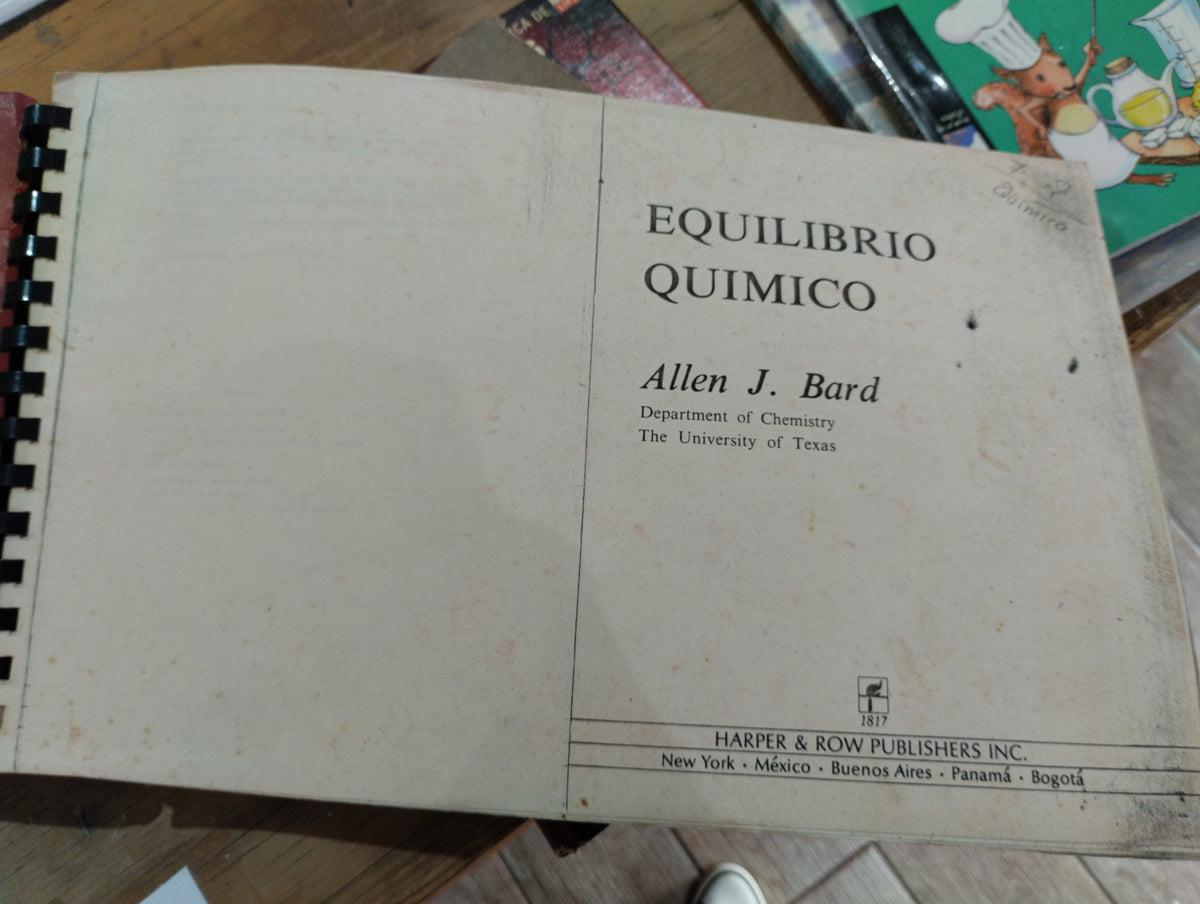 EQUILIBRIO QUIMICO POR ALLEN J BARD USADO QUIMICA JUAREZ 515