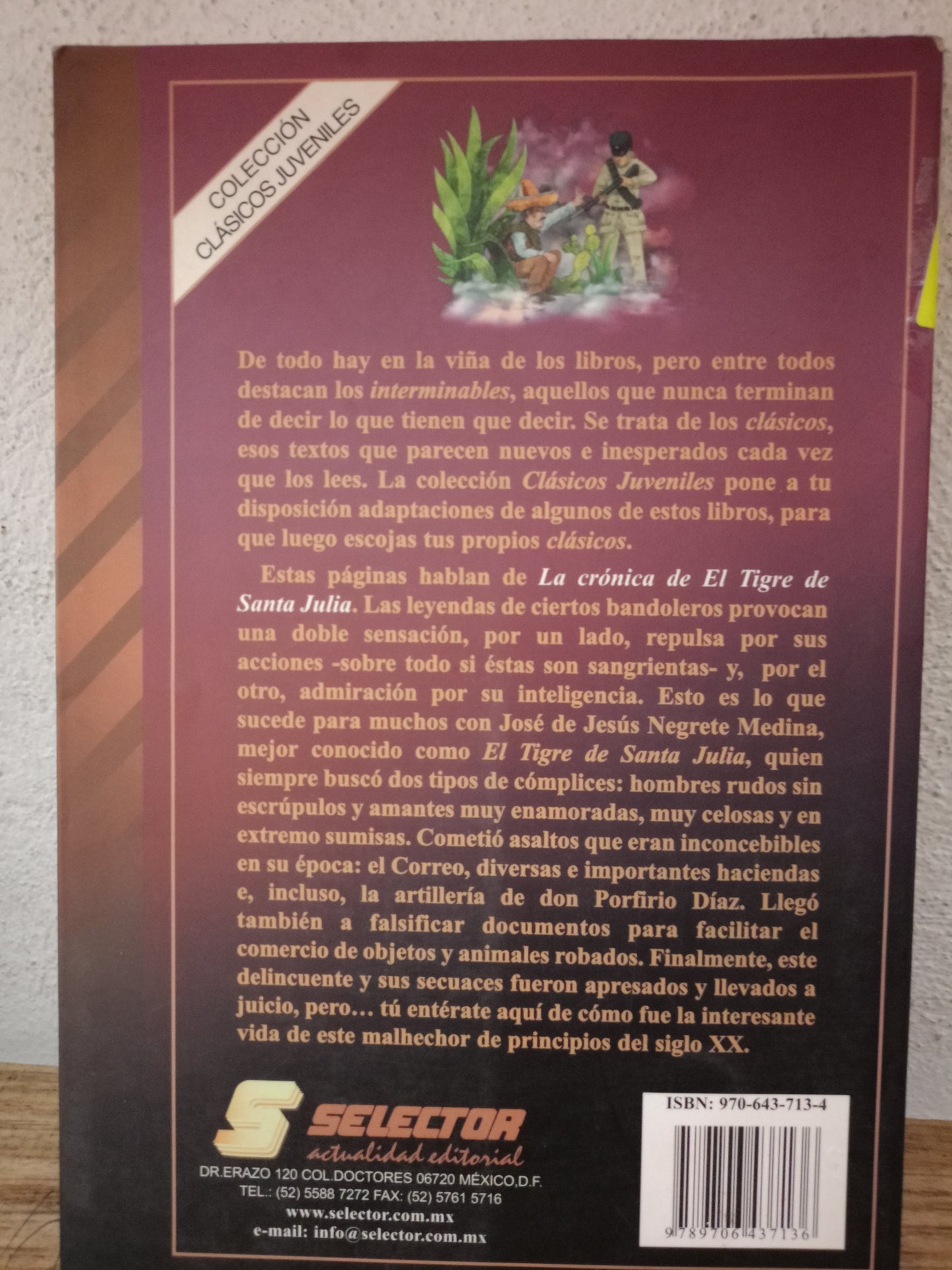 EL TIGRE DE SANTA JULIA MELINA S. BAUTISTA JUAREZ USADO NOVELA LITERARIO 305