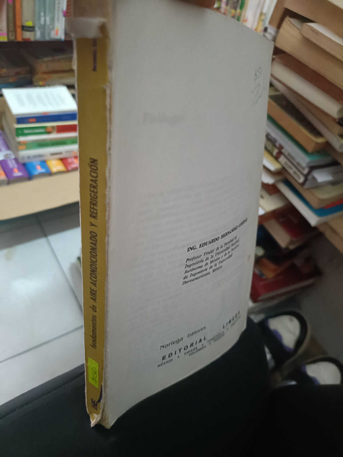 FUNDAMENTOS DE AIRE ACONDICIONADO Y REFRIGERACION POR ING EDMUNDO HERNENDEZ USADO MATEMATICA LITERARIO 305