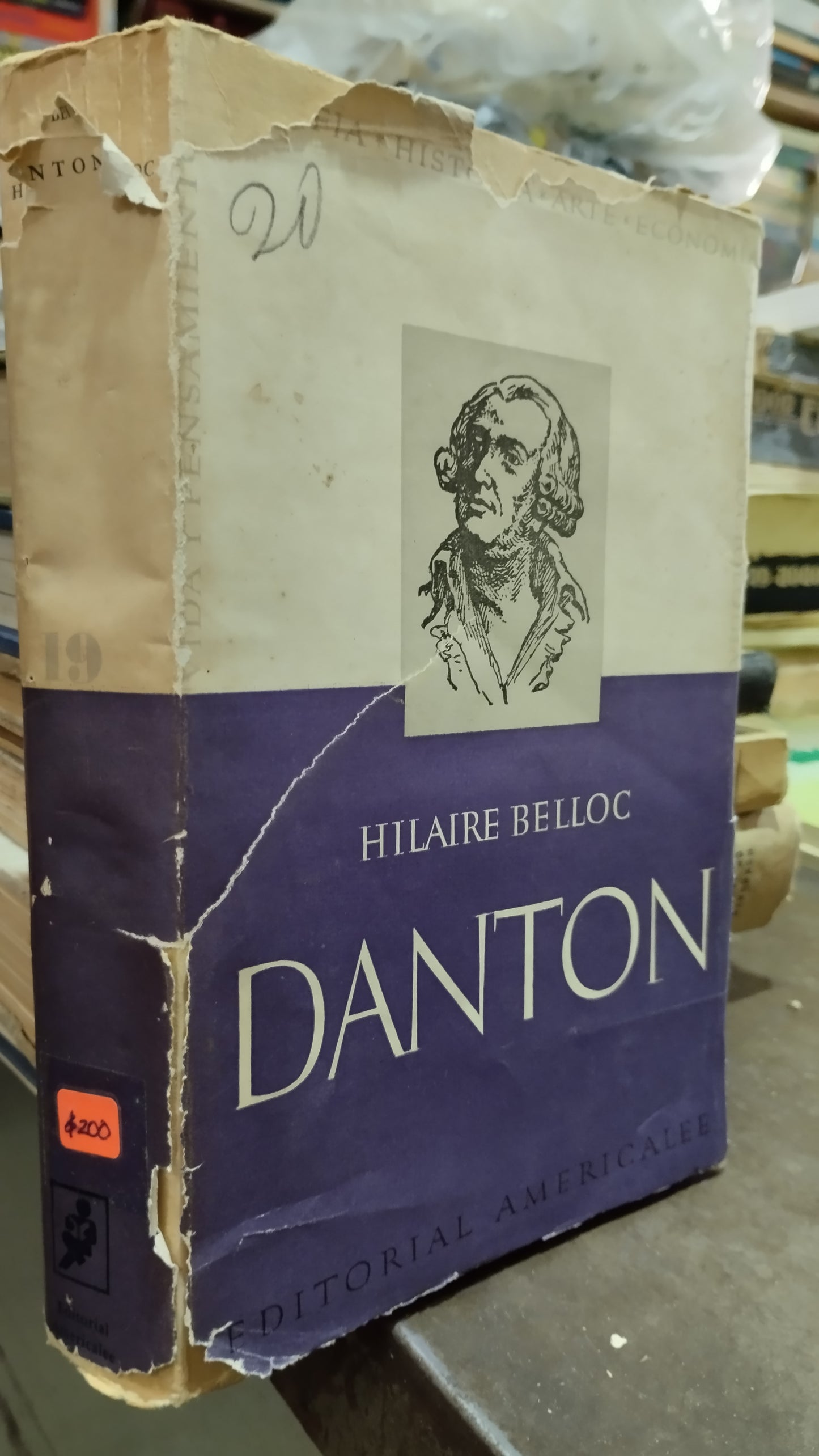 DANTON POR HILAIRE BELLOC LIBRO USADO ANTIGUO ALDAMA
