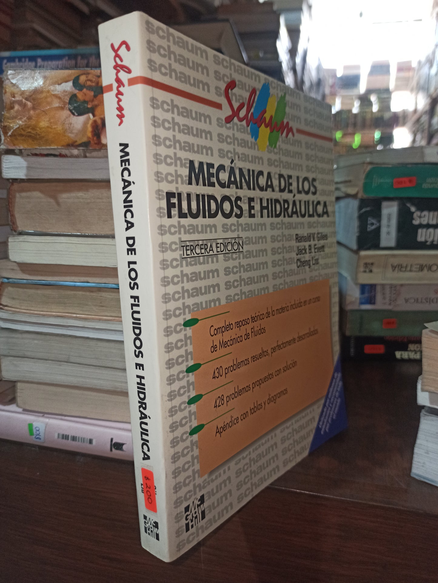 MECANICA DE LOS FLUIDOS E HIDRAULICA POR RANALD V. GILES USADO MATEMATICAS ALDAMA