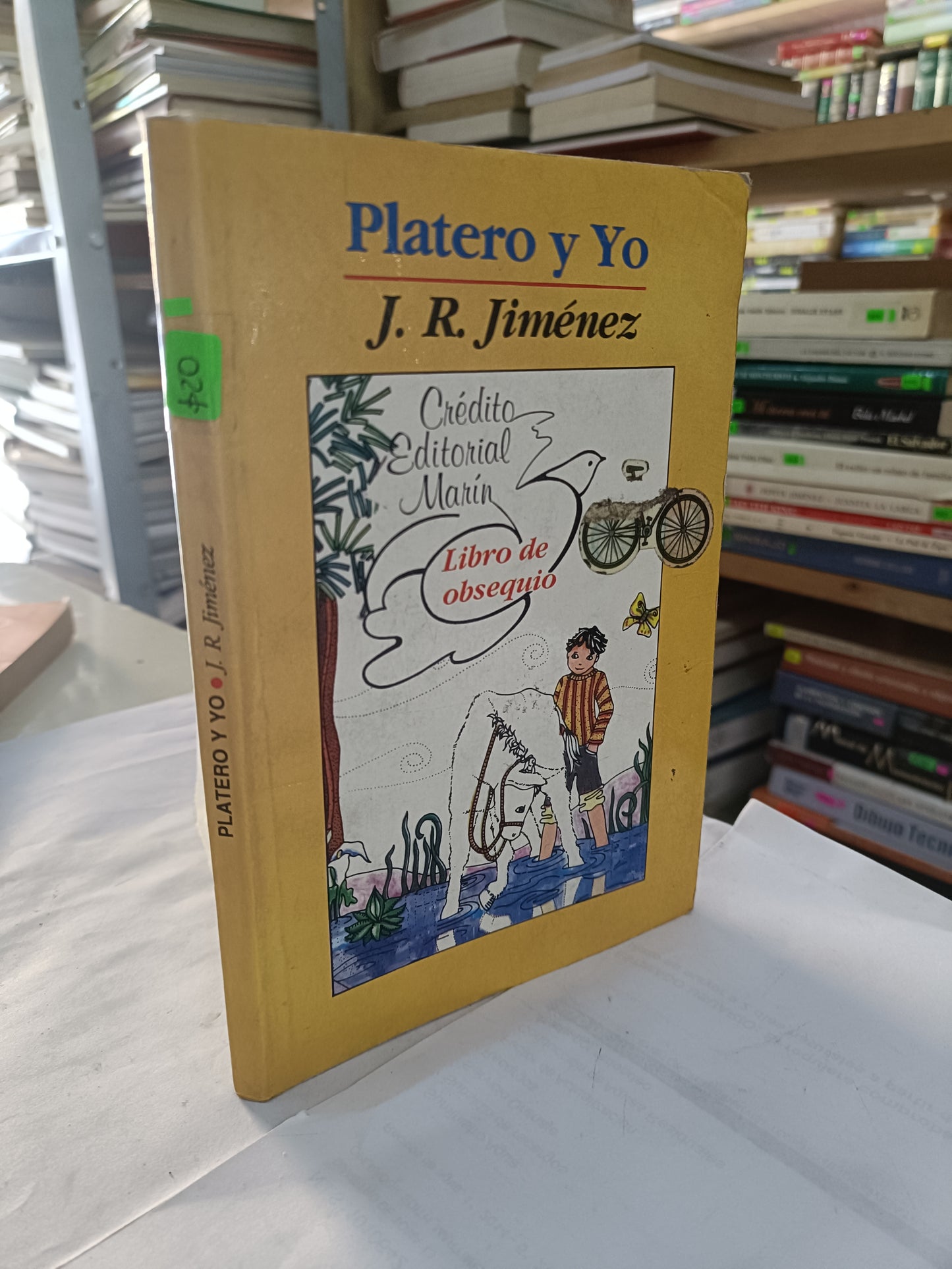 PLATERO Y YO POR J. R. JIMENEZ USADO NOVELA LITERARIO 207