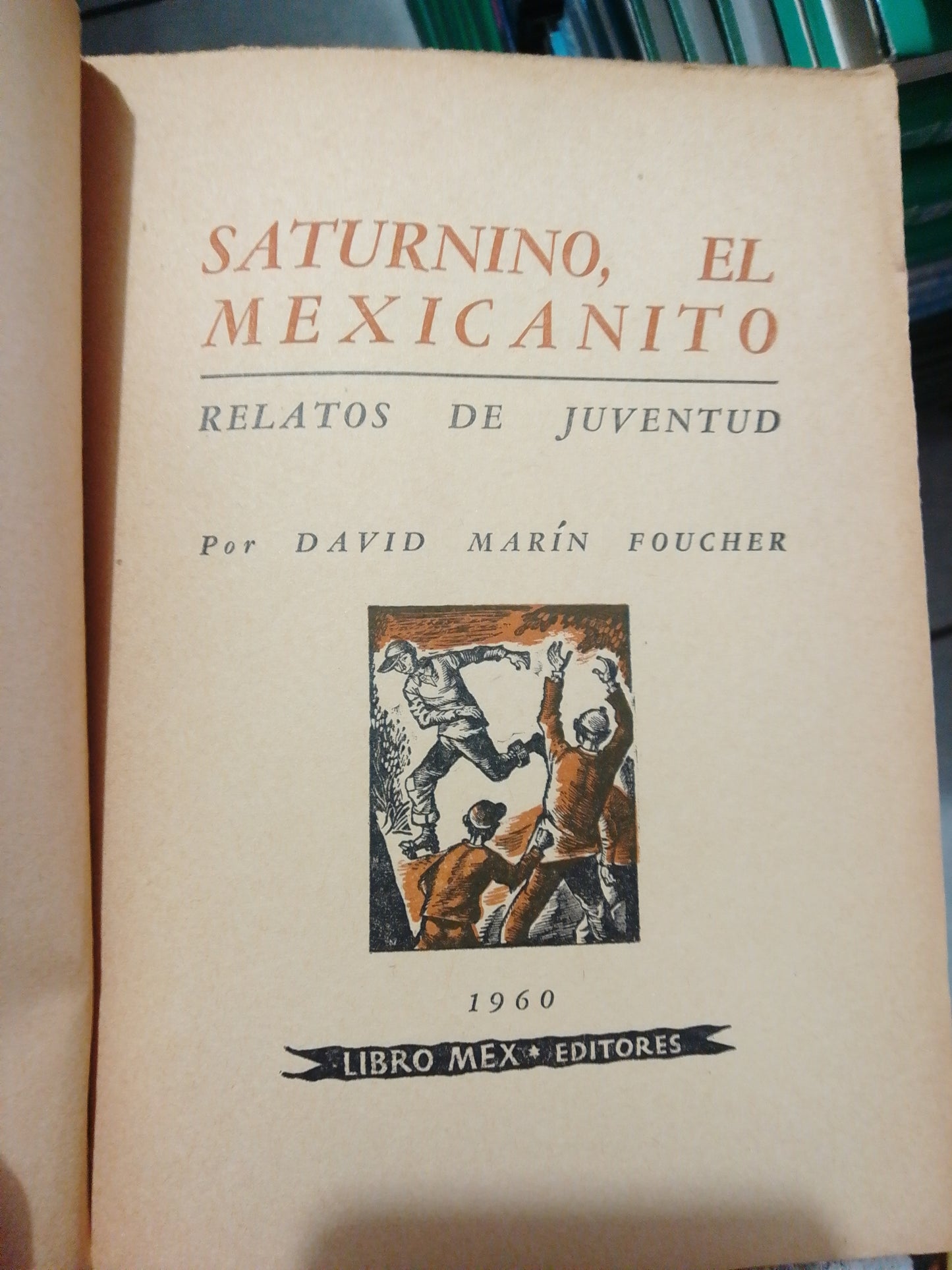 SATURNINO EL MEXICANITO RELATOS POR DAVID MARIN FOUCHER USADO NOVELA JUAREZ