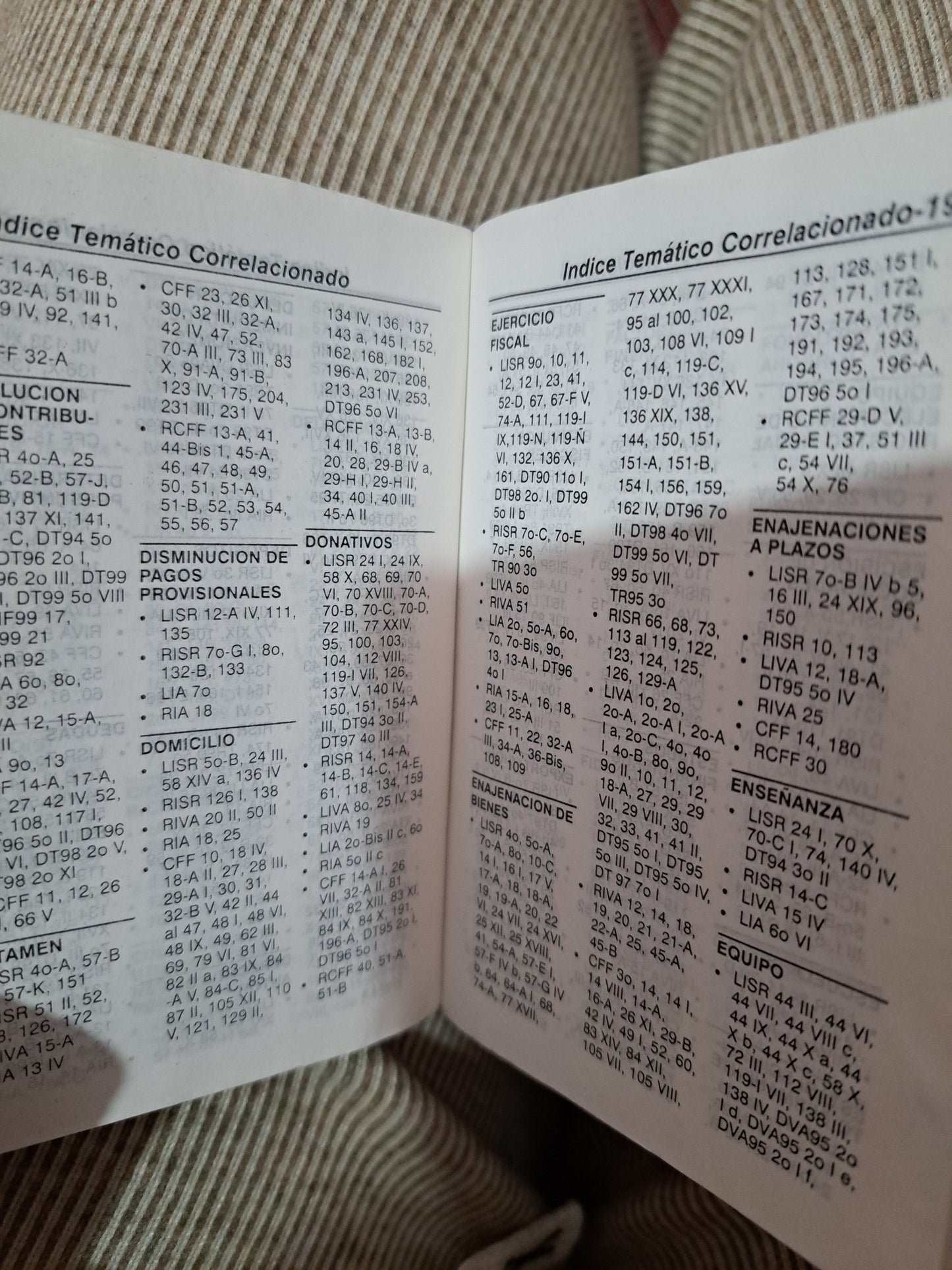 PRONTUARIO TRIBUTARIO 1999 CORRELACIONADO ARTÍCULO POR ARTÍCULO TAX EDITORES UNIDOS USADO DERECHO LITERARIO 305