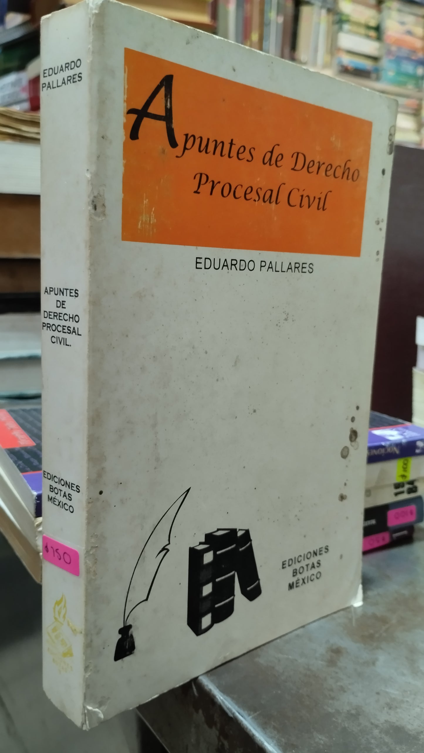 APUNTES DE DERECHO PROCESAL CIVIL POR EDUARDO PALLARES LIBRO USADO DERECHO ALDAMA