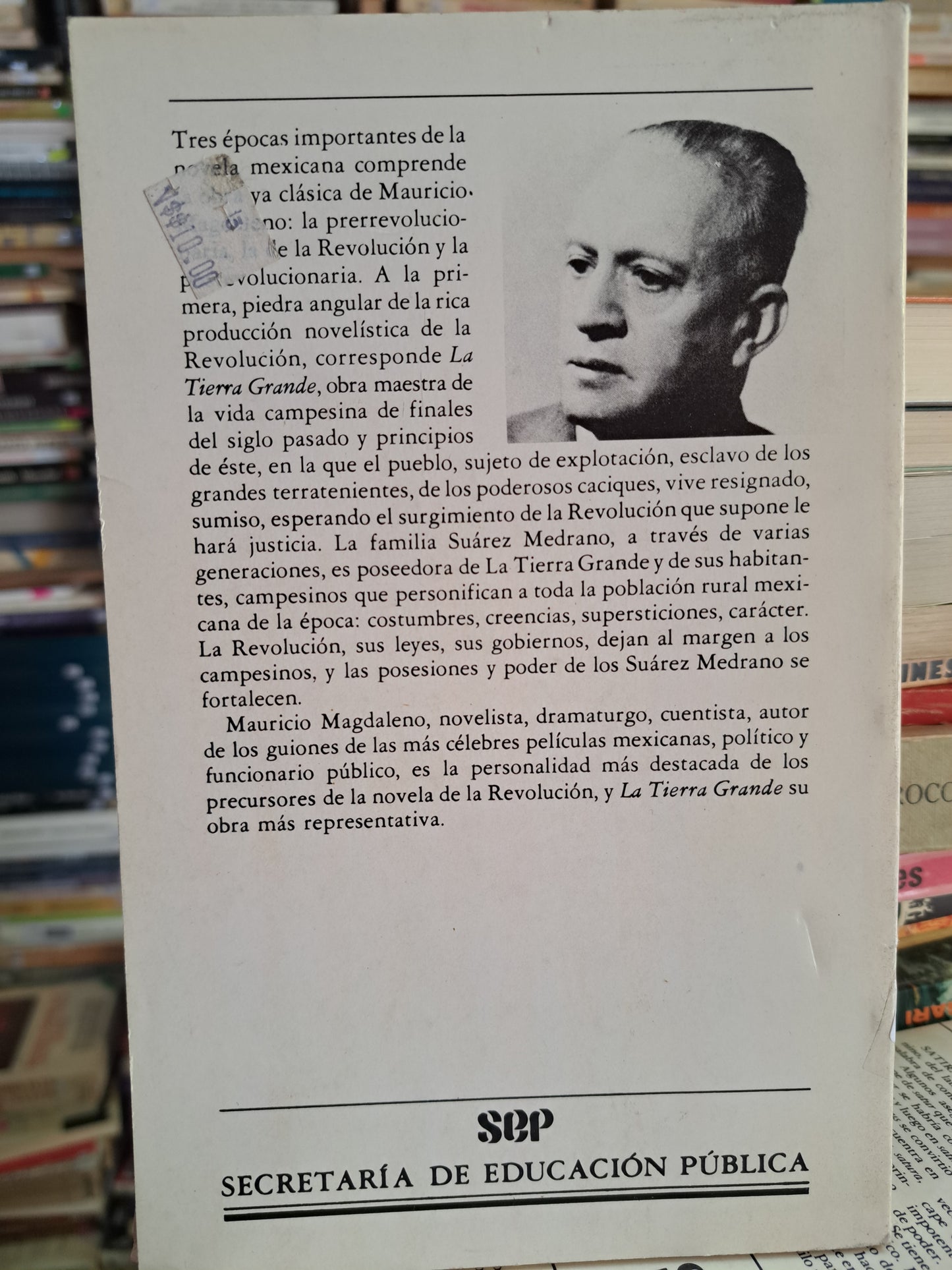 LA TIERRA GRANDE MAURICIO MAGDALENO USADO NOVELA JUÁREZ