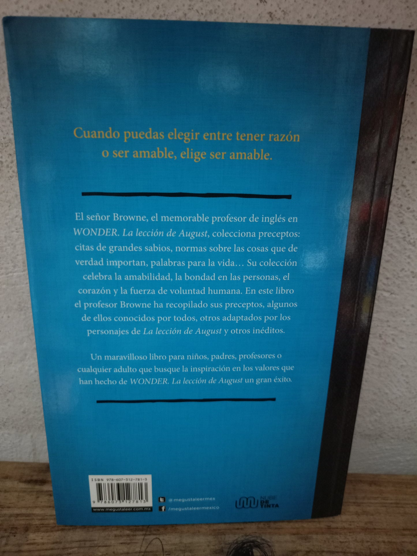 365 DÍAS DE WONDER EL LIBRO DE PRECEPTOS DEL SEÑOR BROWNE POR R.J. PALACIO USADO SUPERACIÓN PERSONAL LITERARIO 305