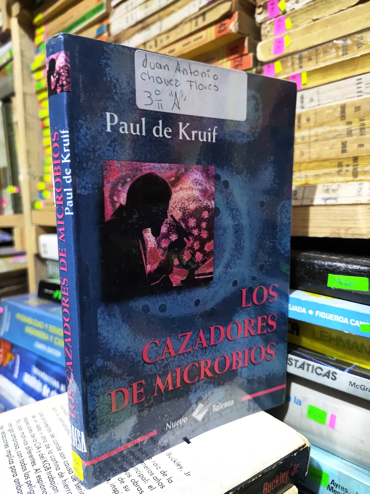 LOS CAZADORES DE MICROBIOS POR PAUL DE KRUIF USADO NOVELAS JUAREZ 507