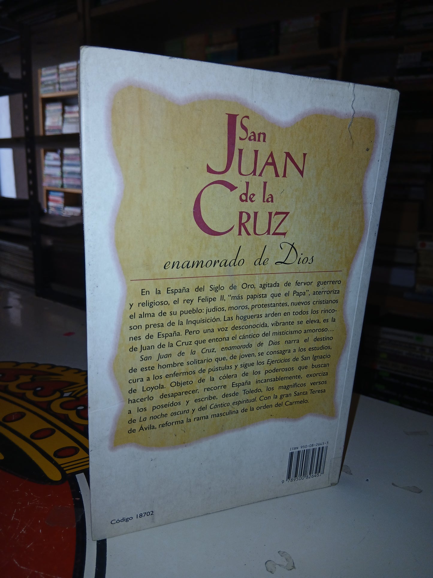 SAN JUAN DE LA CRUZ ENAMORADO DE DIOS POR ÉLISABETH REYNAUD USADO NOVELA LITERARIO 207